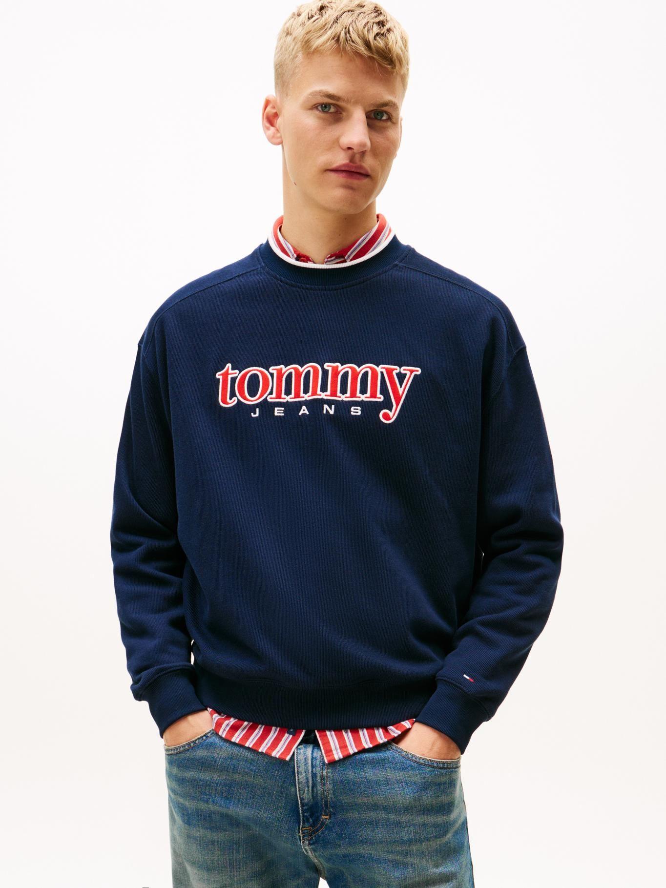 Polerón Con Logo De Los 90S Tommy Jeans Azul-0