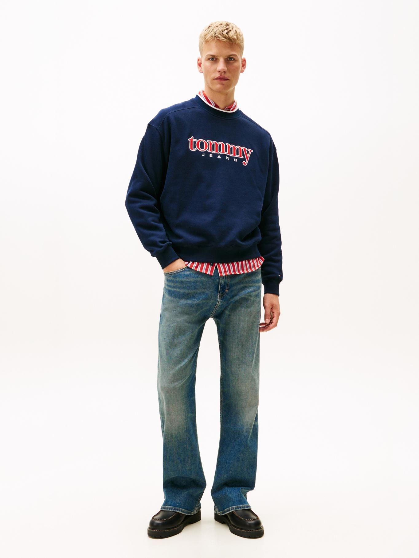 Polerón Con Logo De Los 90S Tommy Jeans Azul-1