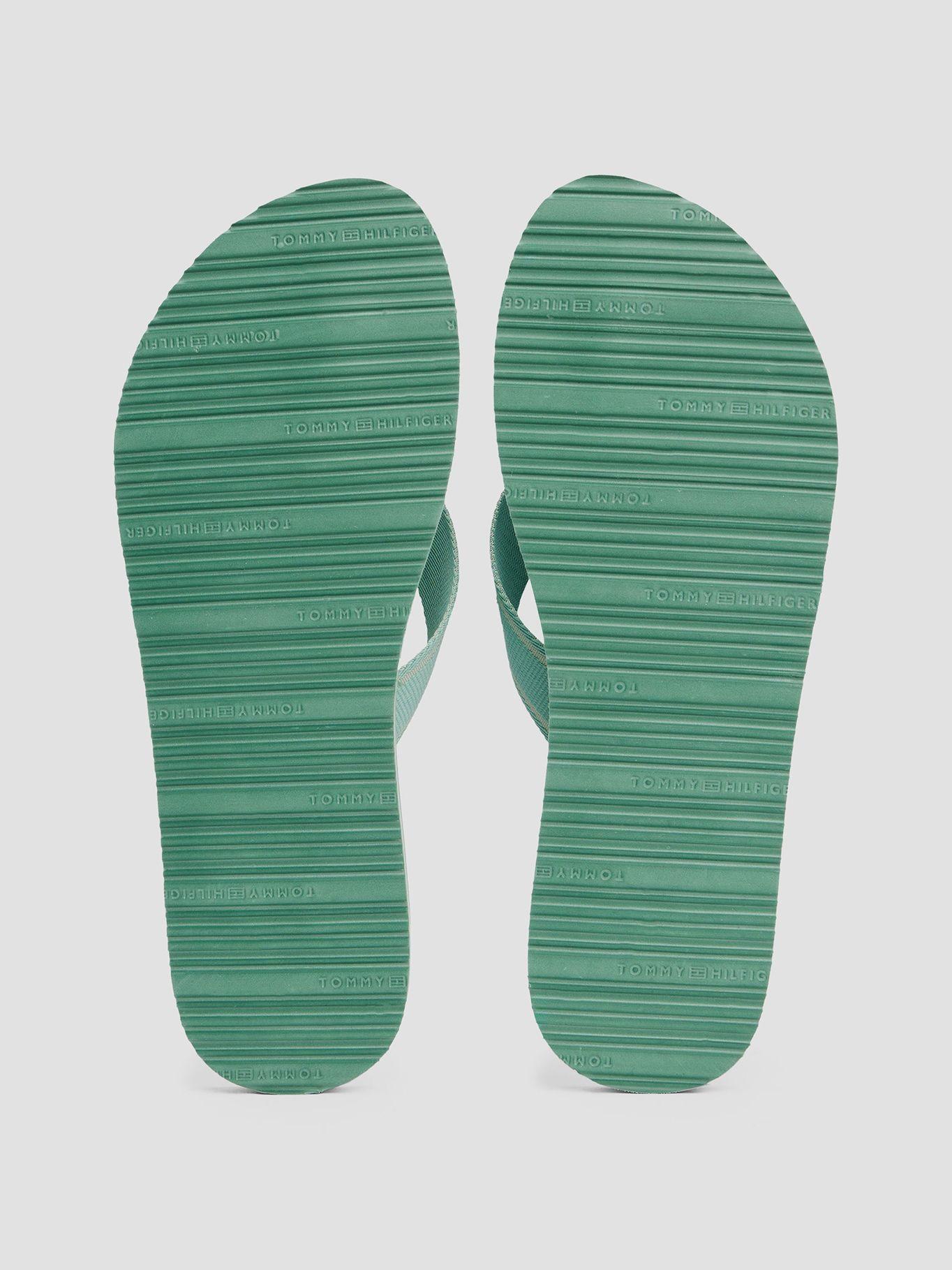 Sandalias Tejido Trenzado Rayas Verde Tommy Hilfiger-3