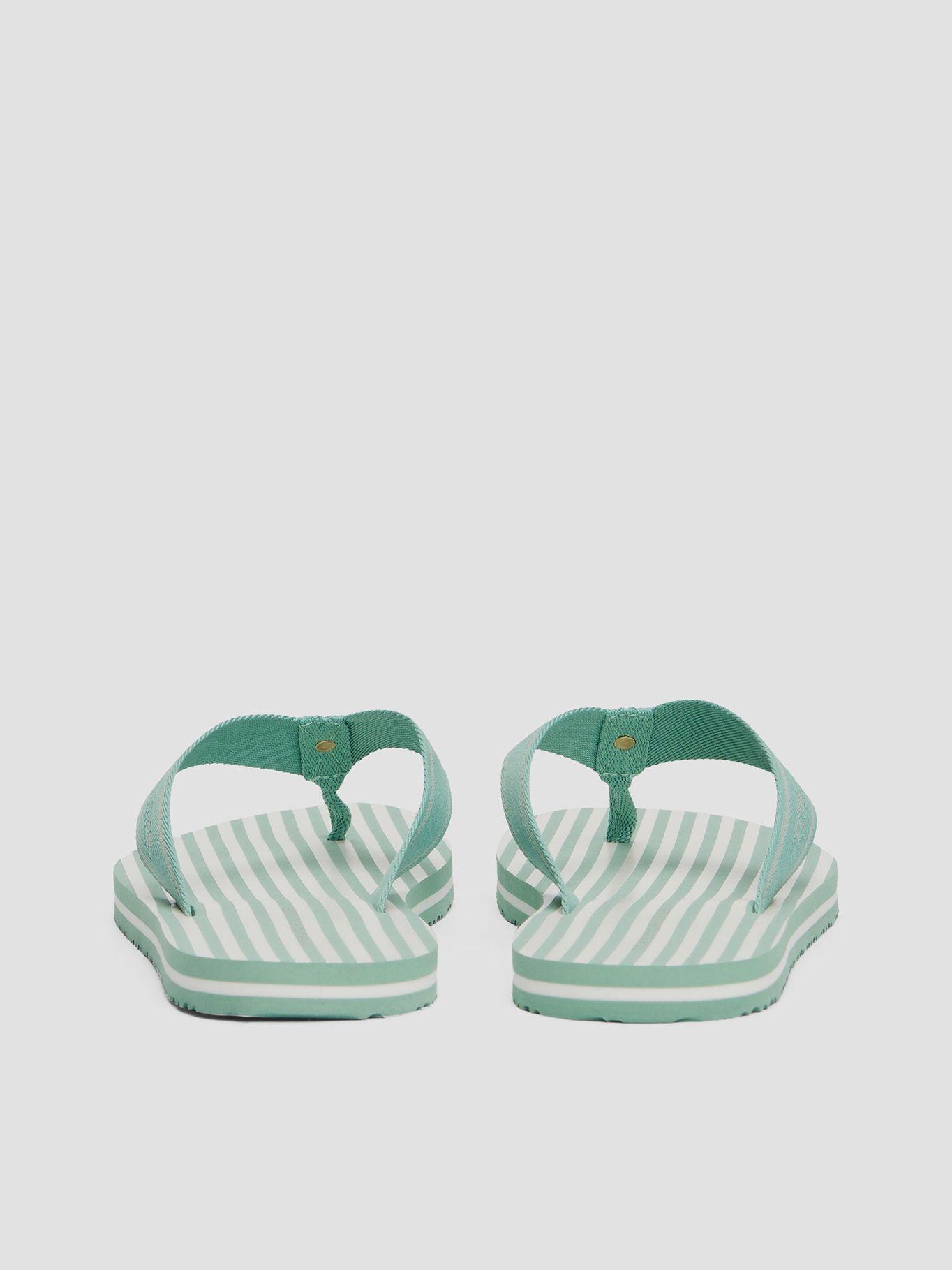 Sandalias Tejido Trenzado Rayas Verde Tommy Hilfiger-7