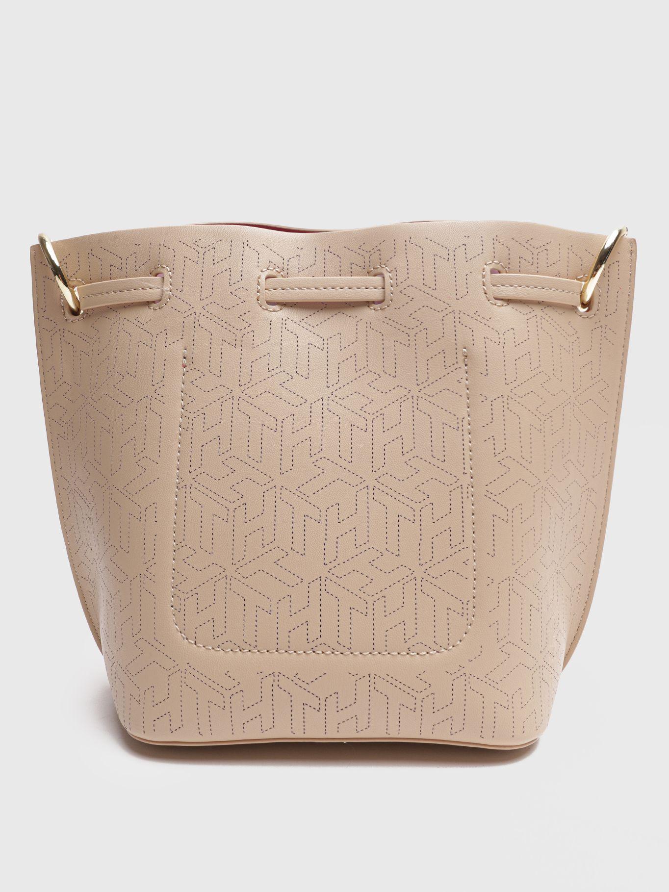 Bolso Pequeño Con Cierre De Cordón Beige Tommy Hilfiger-1