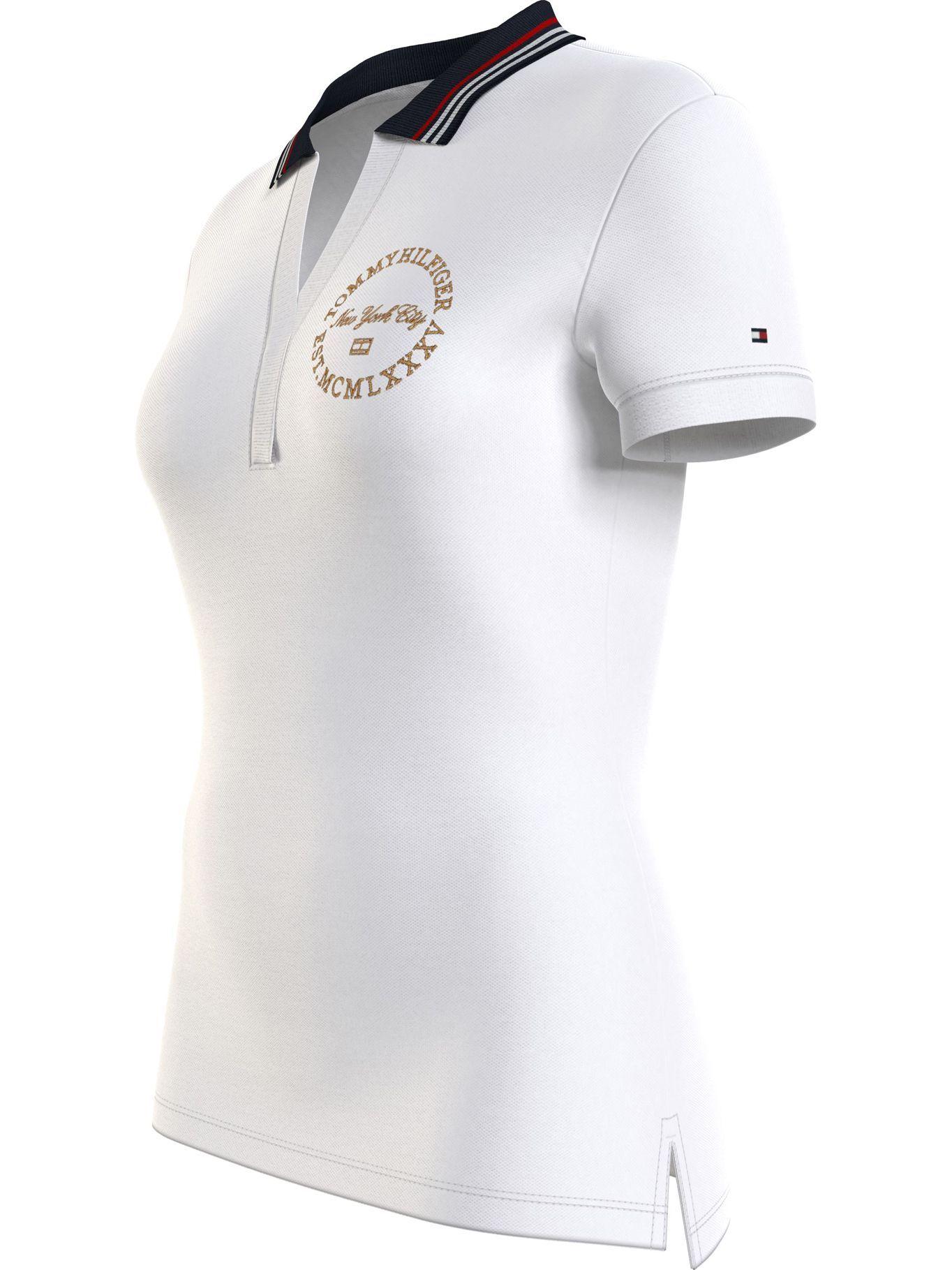 Polo Circle Logo Slim Fit Blanco Tommy Hilfiger-2