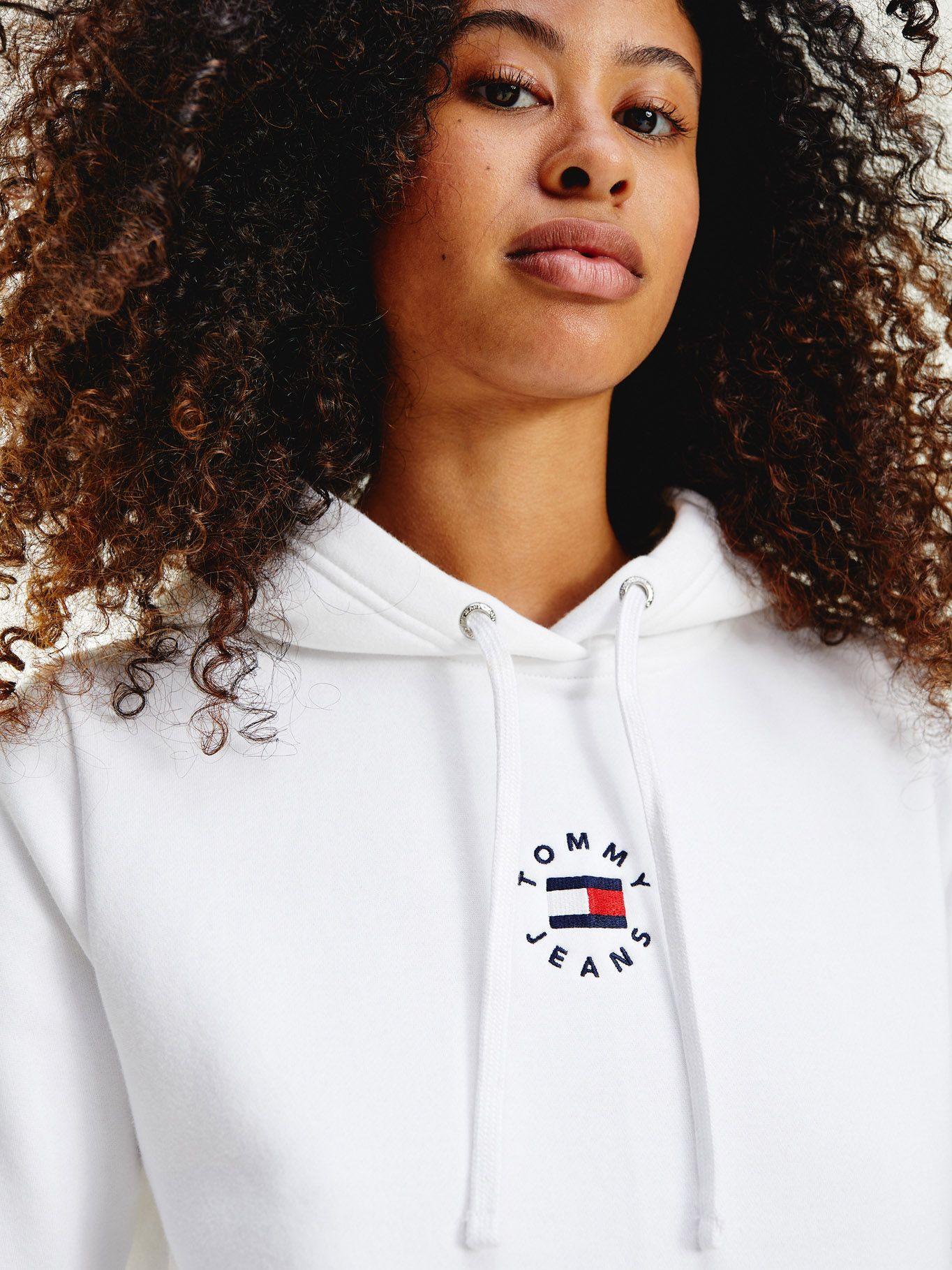 Polerón Hoodie Tiny Logo Blanco Tommy Jeans F2-2
