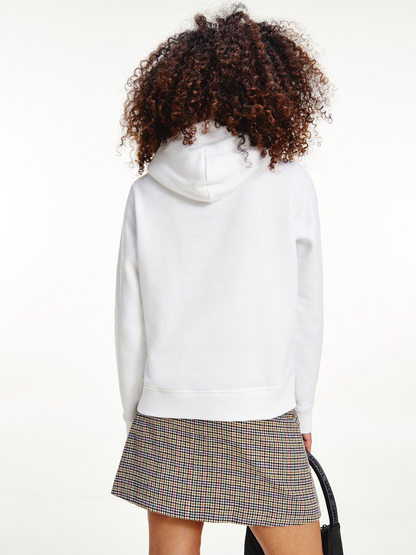 Polerón Hoodie Tiny Logo Blanco Tommy Jeans F2-1