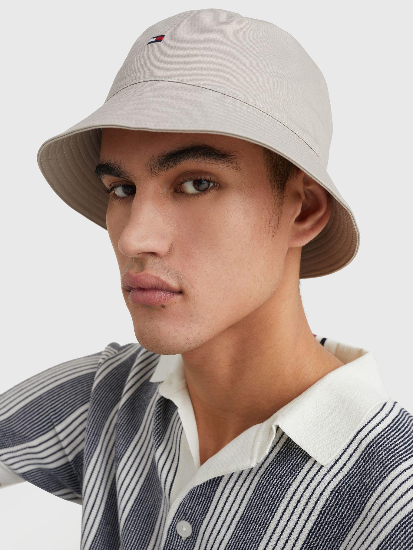 Gorro Bucket Flag Logo Beige Tommy Hilfiger JN2-2