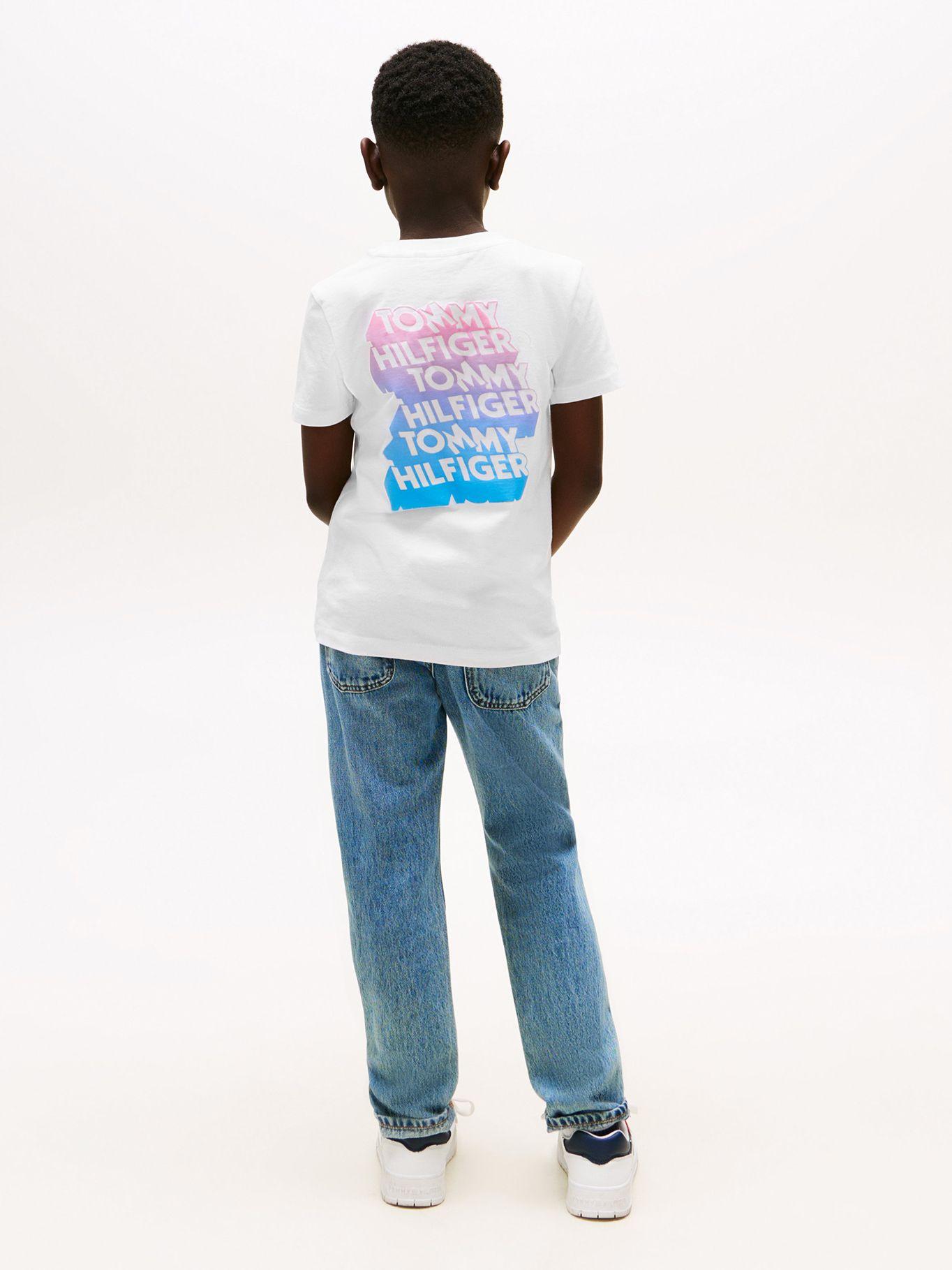 Polera Con Logo De Estilo Grafiti Blanco Tommy Hilfiger-2