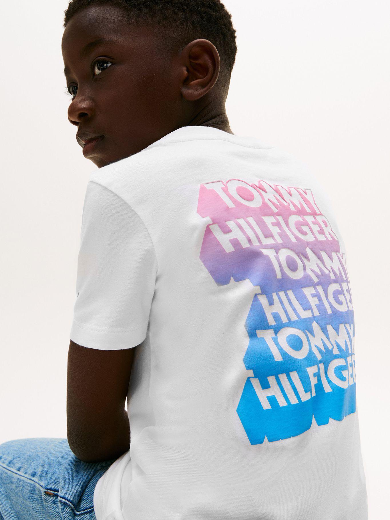 Polera Con Logo De Estilo Grafiti Blanco Tommy Hilfiger-3