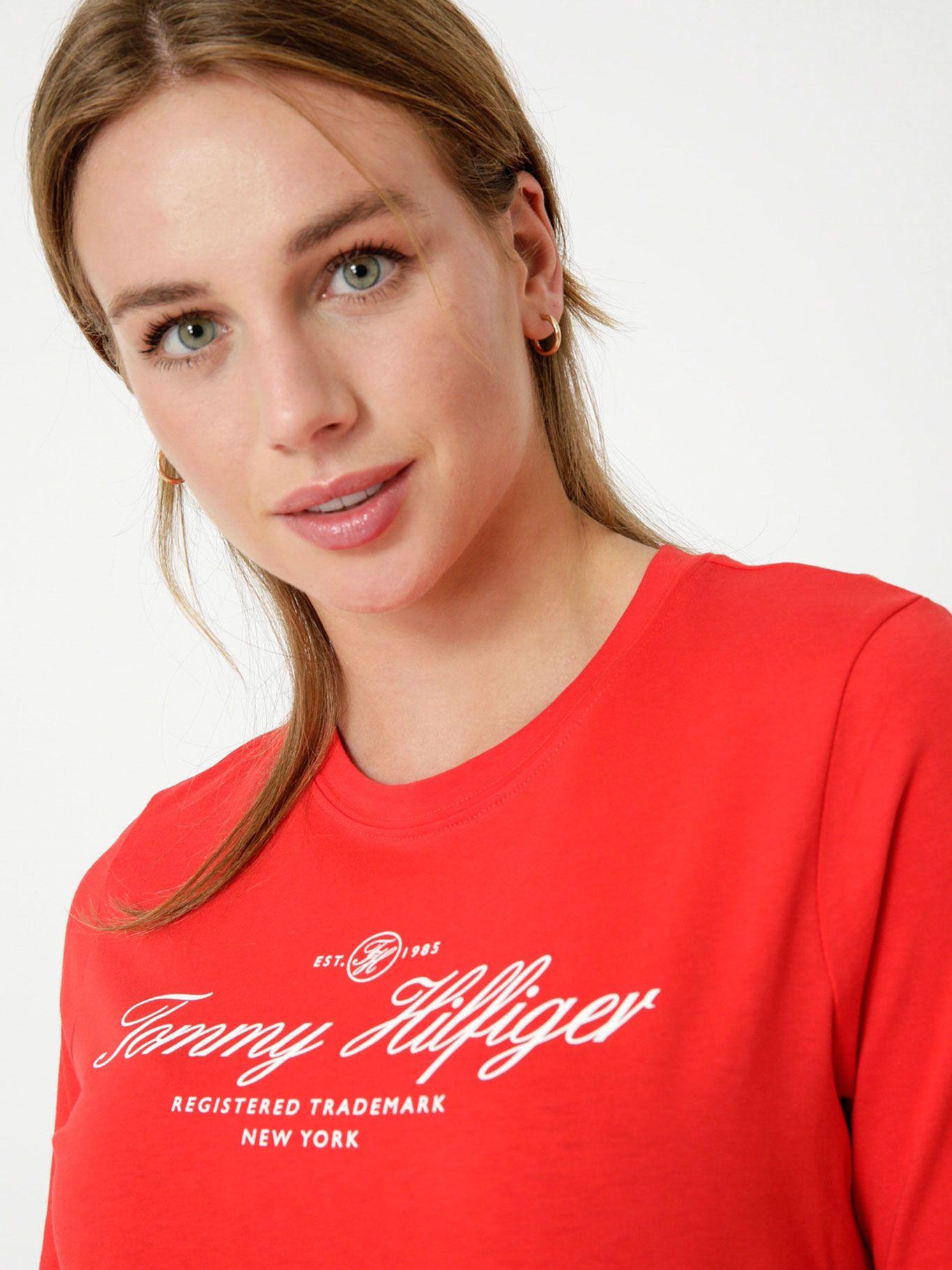 Vestido Logo Script Rojo Tommy Hilfiger-3