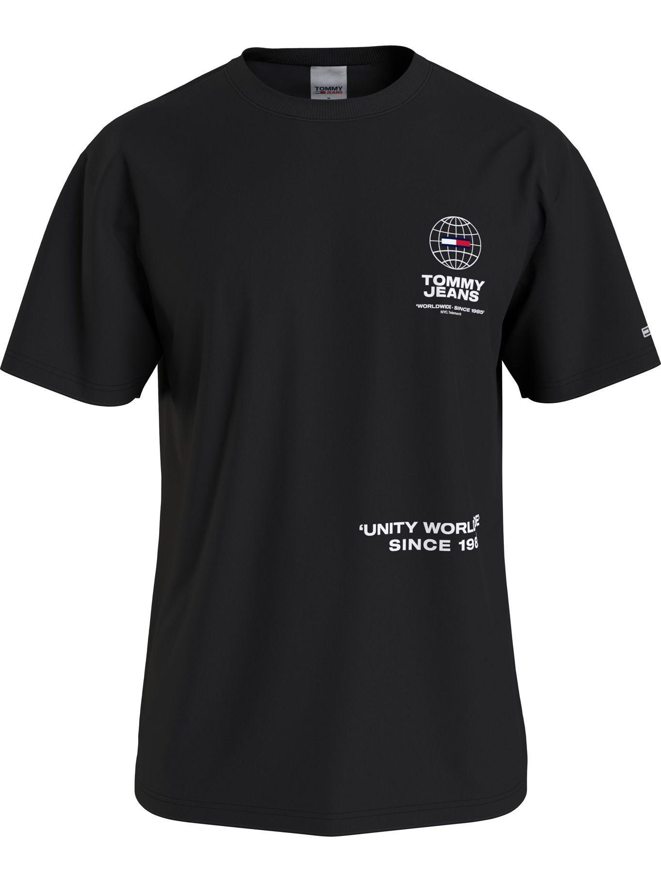 Polera De Algodón Con Logos Unity Negro Tommy Jeans-0