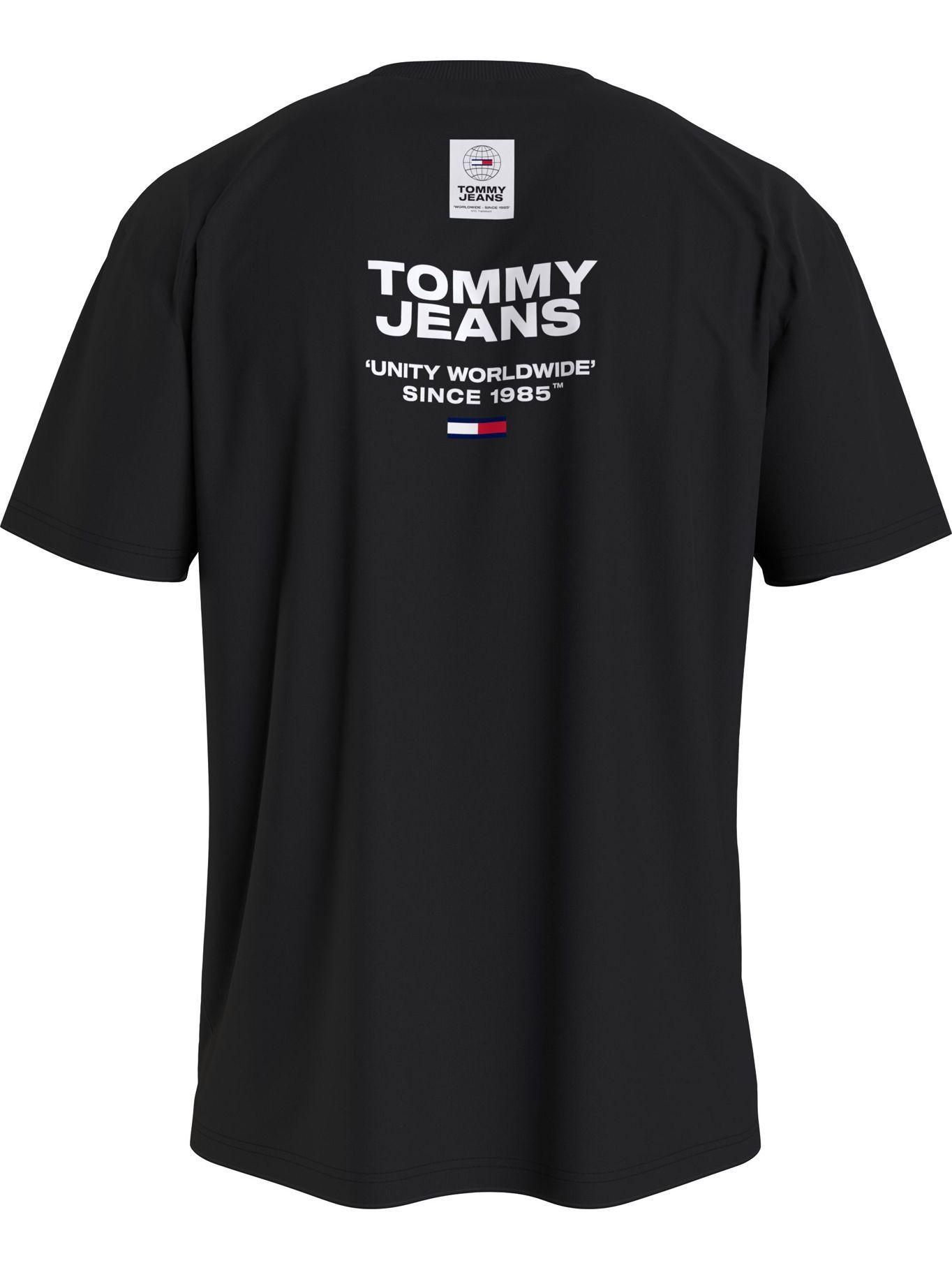 Polera De Algodón Con Logos Unity Negro Tommy Jeans-1