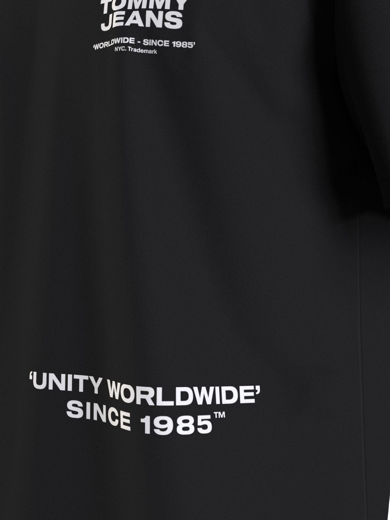 Polera De Algodón Con Logos Unity Negro Tommy Jeans-4
