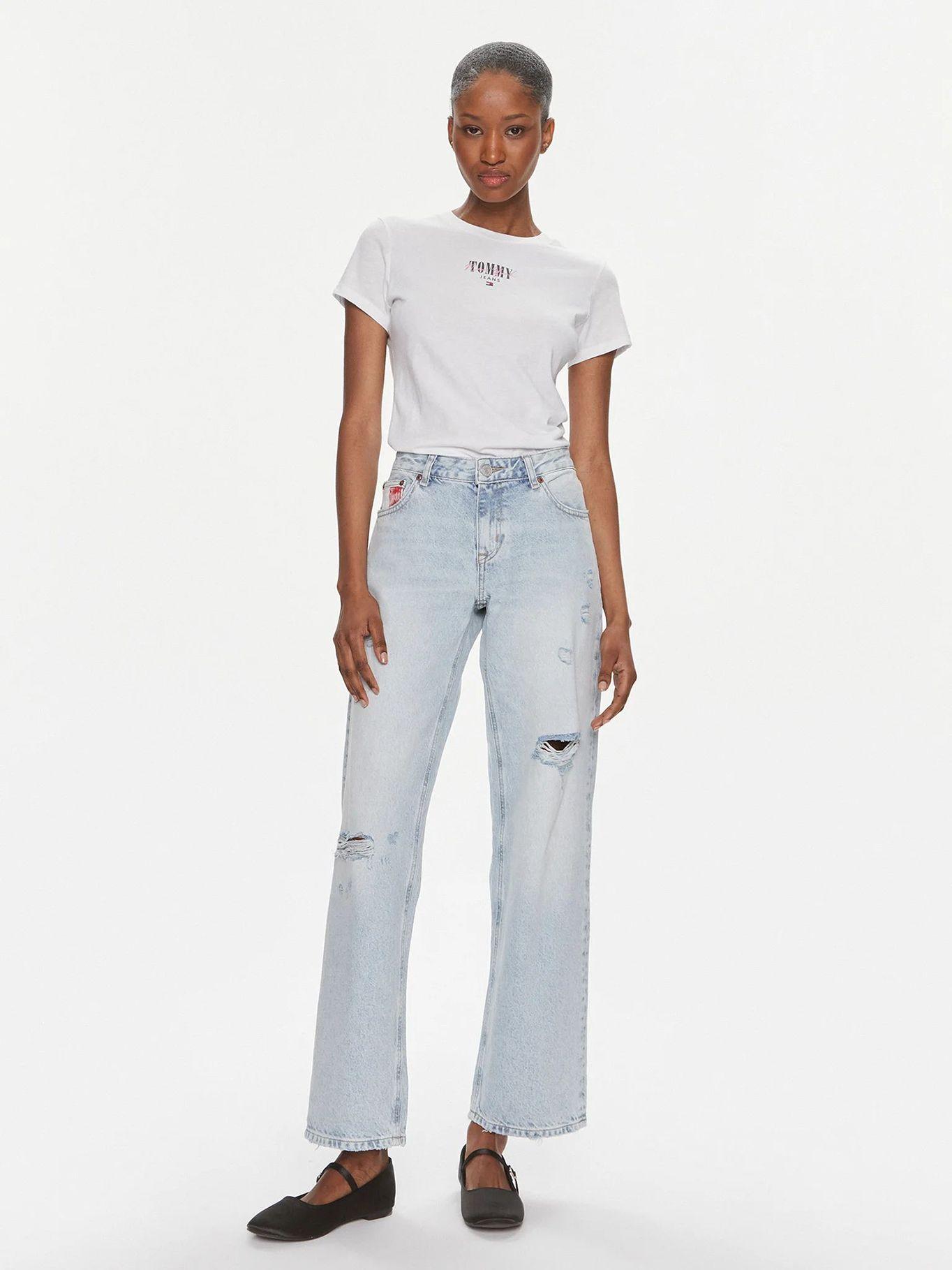 Polera Essential Con Logo Slim Fit Blanco Tommy Jeans-1