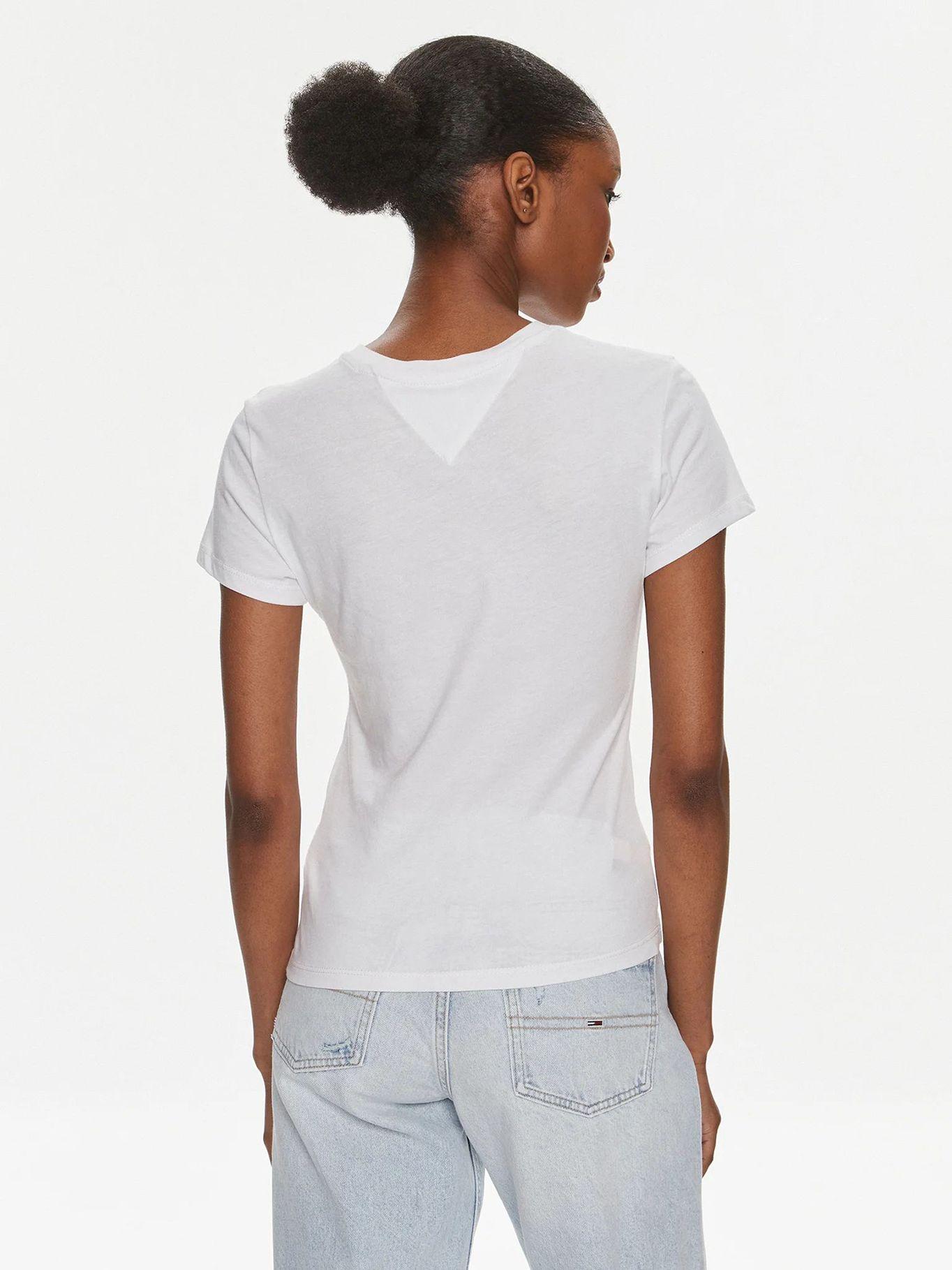 Polera Essential Con Logo Slim Fit Blanco Tommy Jeans-2