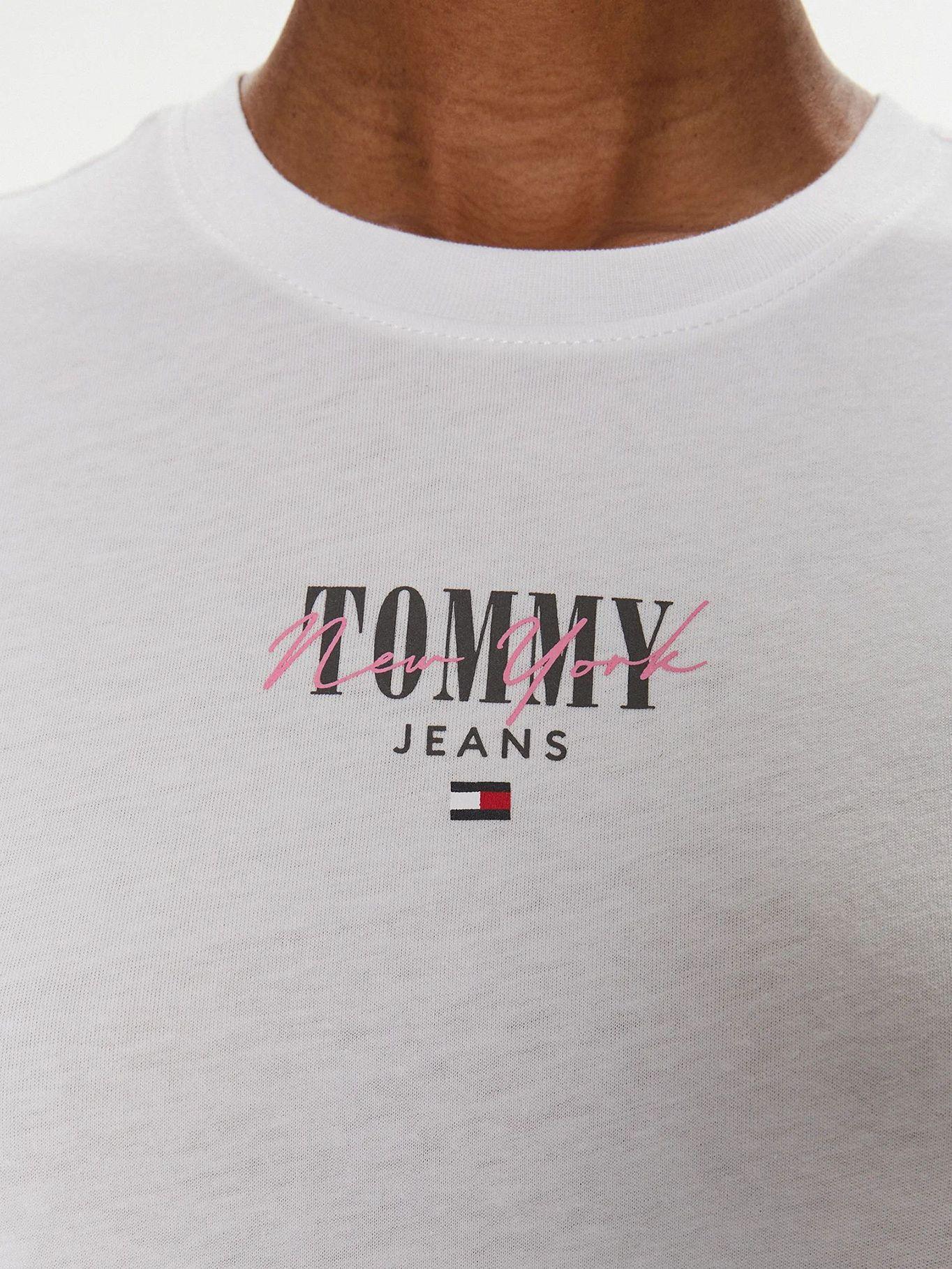 Polera Essential Con Logo Slim Fit Blanco Tommy Jeans-4