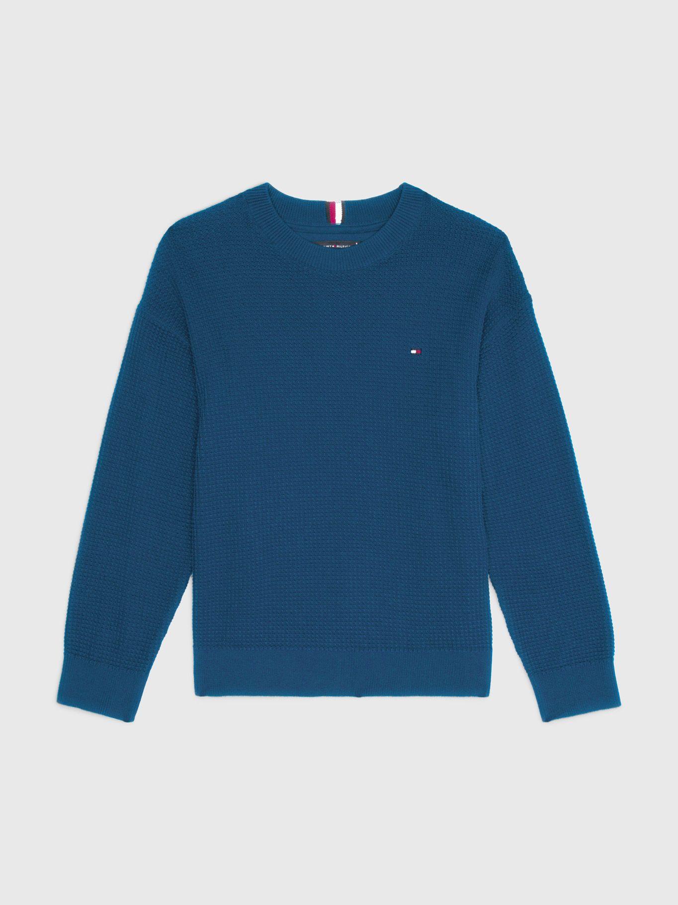 Sweater Esential Regular Fit Azul Tommy Hilfiger-0