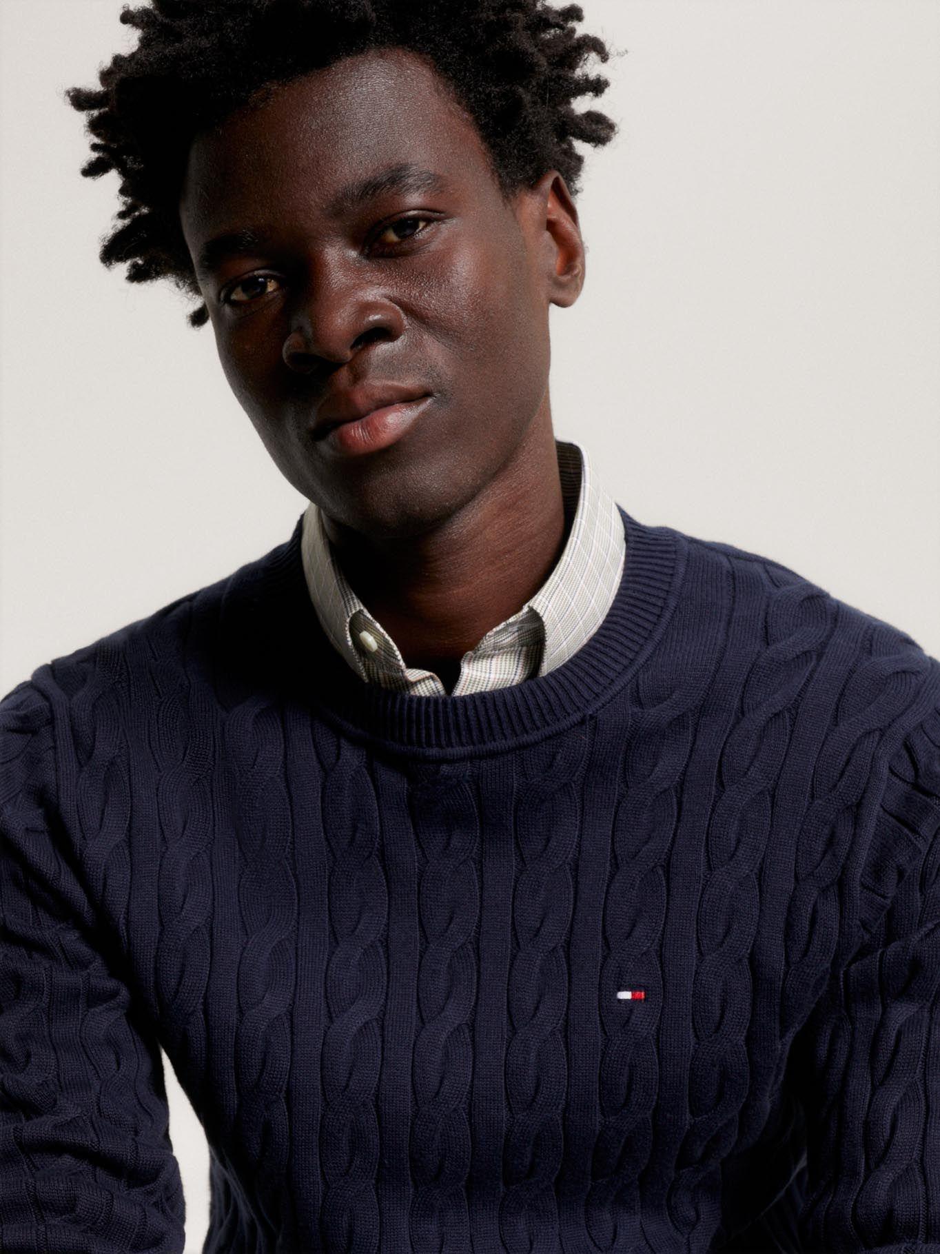 Sweater Classics Trenzado Azul Tommy Hilfiger-3