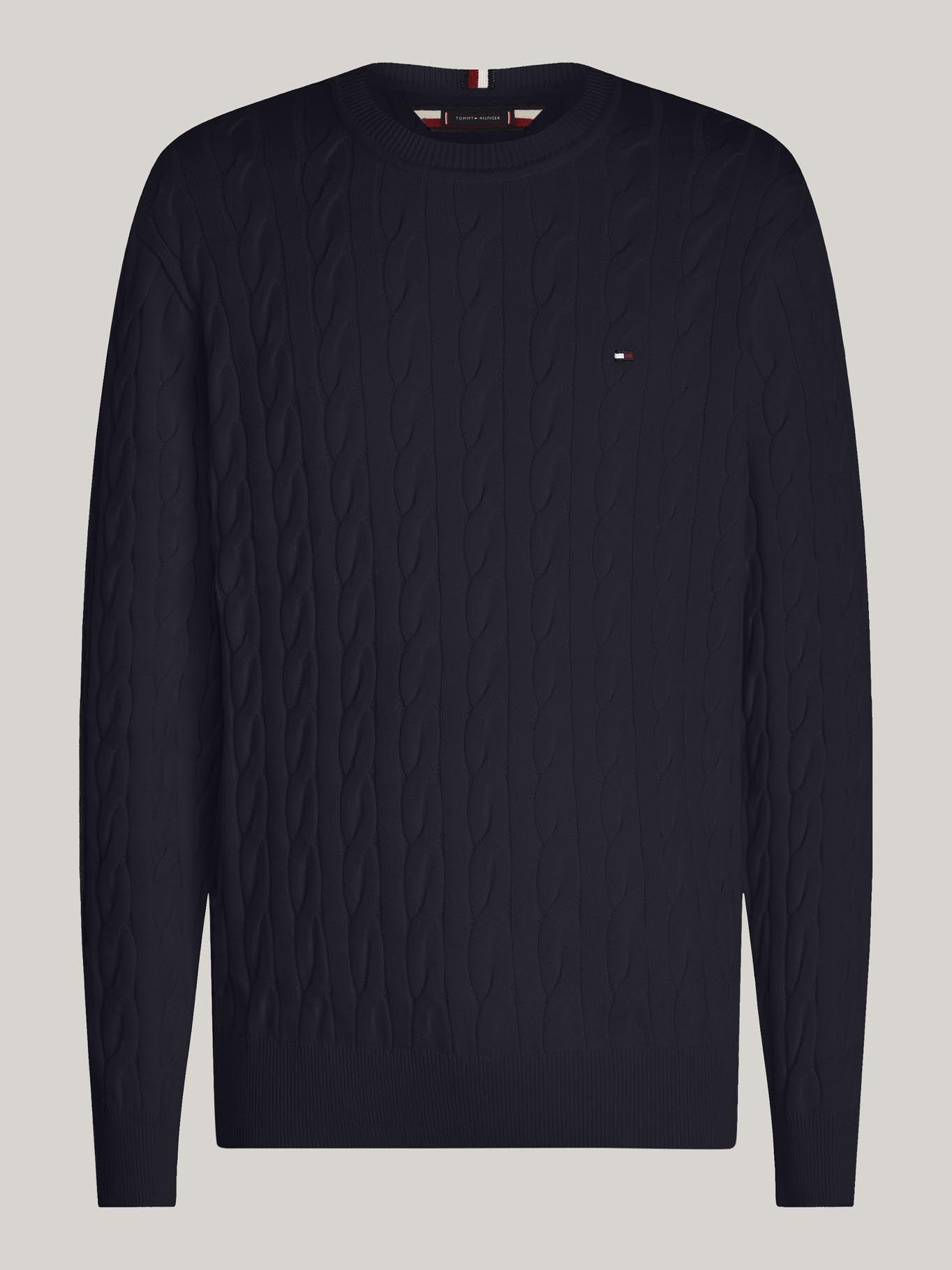 Sweater Classics Trenzado Azul Tommy Hilfiger-4