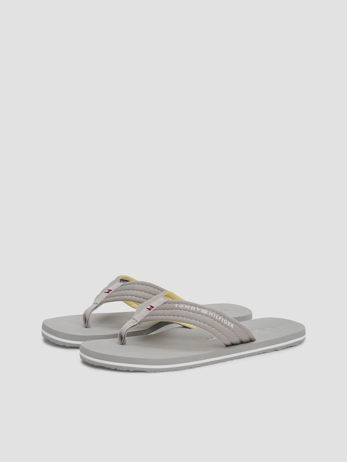 Sandalias De Tela Trenzada Con Logo Gris Tommy Hilfiger-0