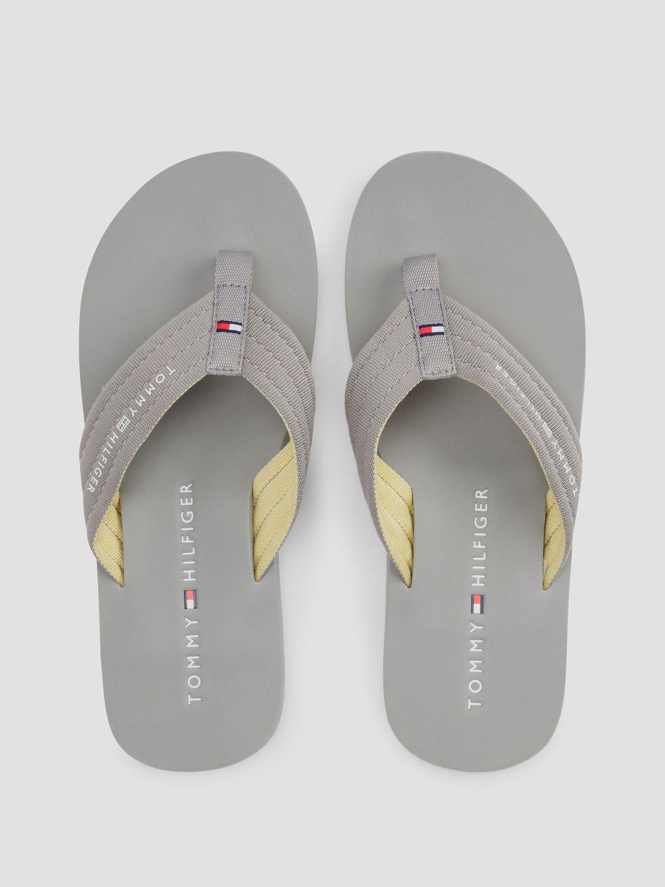 Sandalias De Tela Trenzada Con Logo Gris Tommy Hilfiger-2