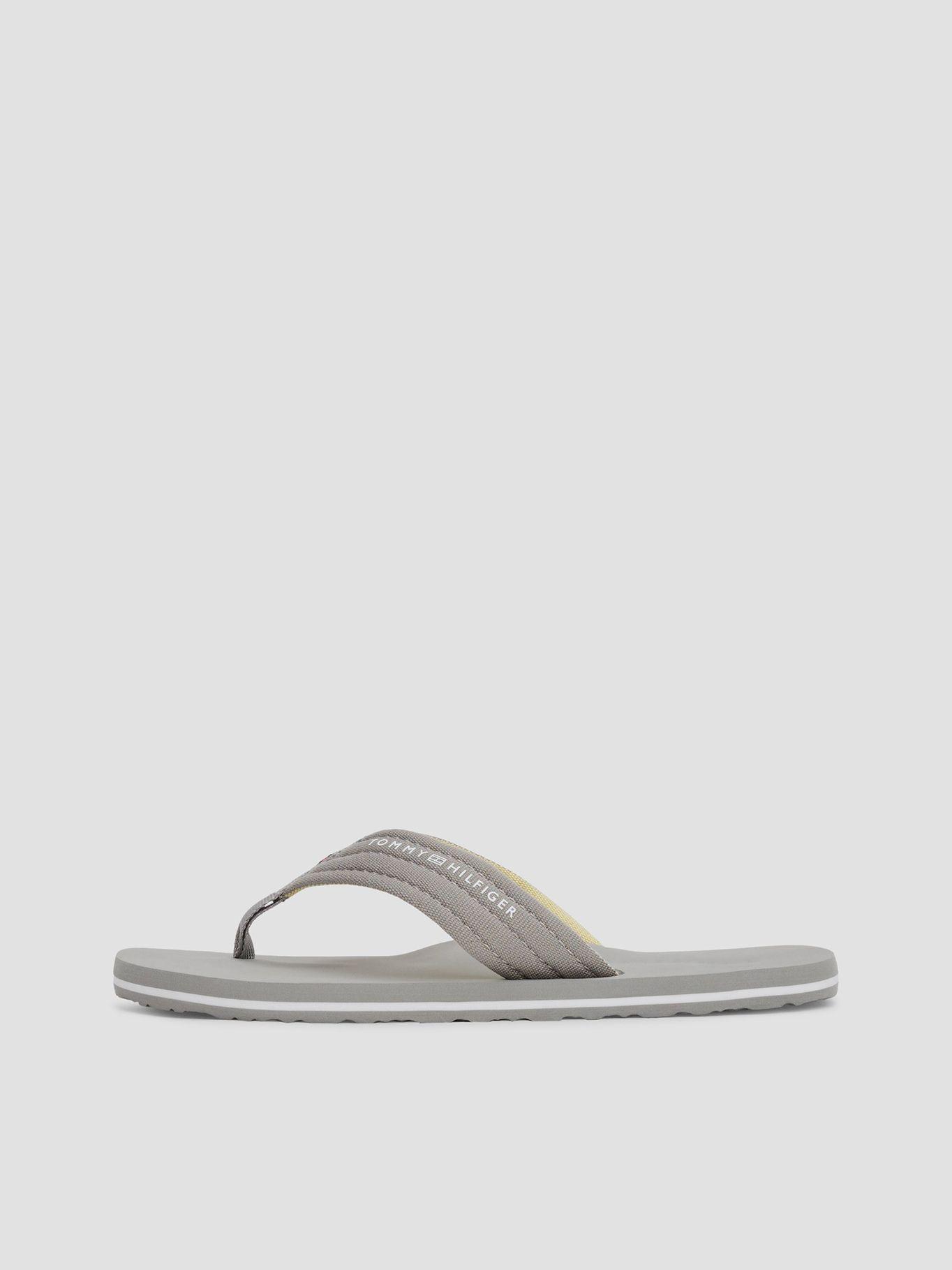 Sandalias De Tela Trenzada Con Logo Gris Tommy Hilfiger-5