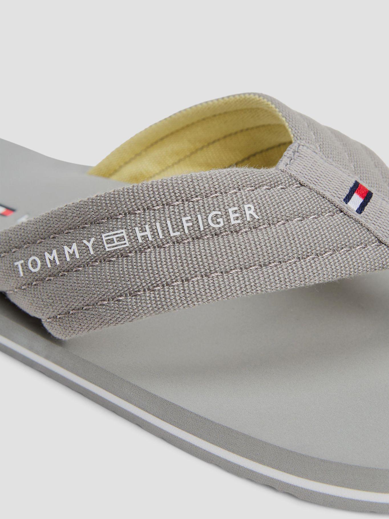 Sandalias De Tela Trenzada Con Logo Gris Tommy Hilfiger-6