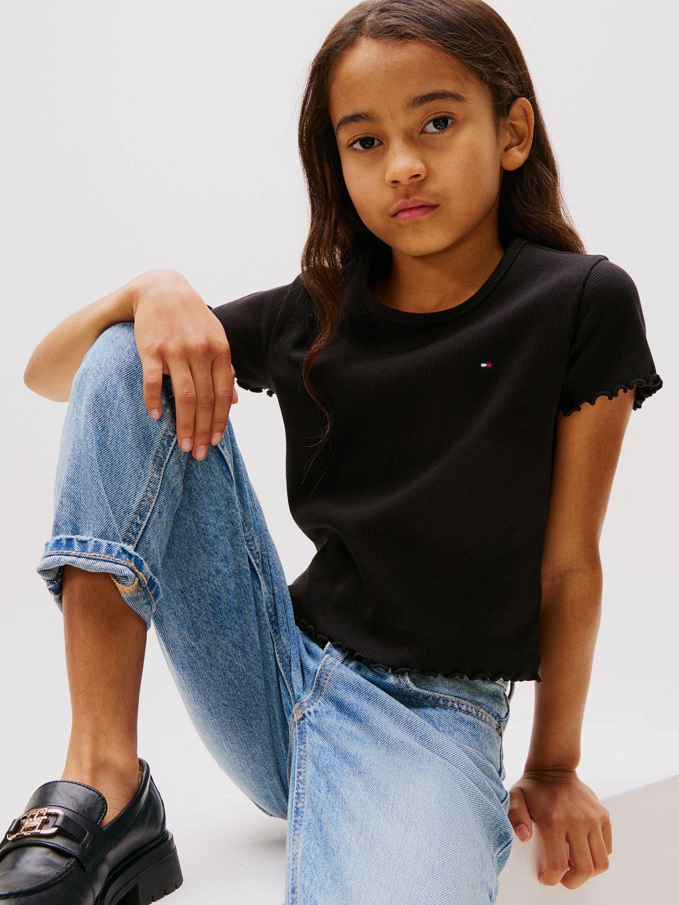 Polera Con Ribetes Fruncidos Negro Tommy Hilfiger-3