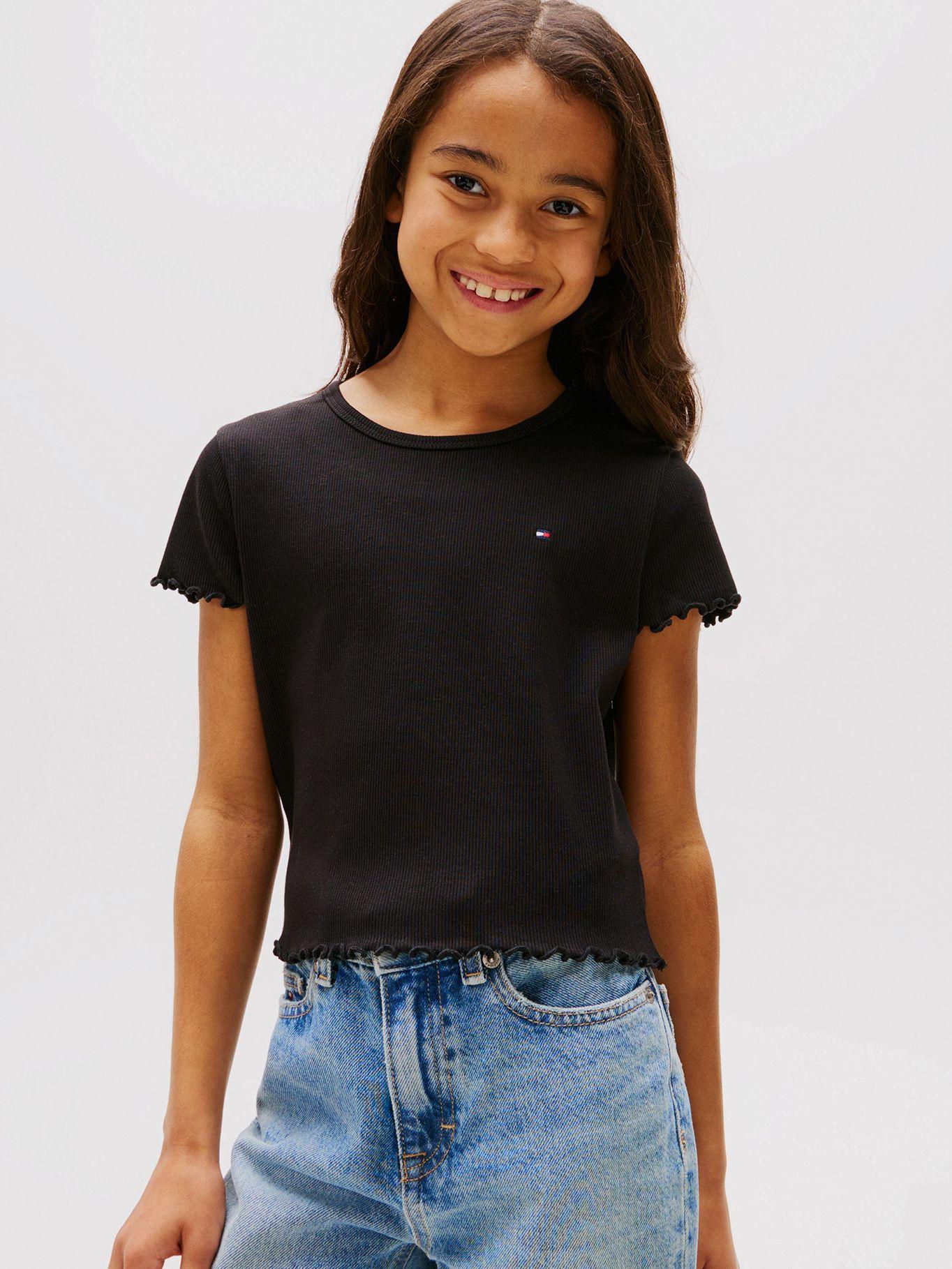 Polera Con Ribetes Fruncidos Negro Tommy Hilfiger-0