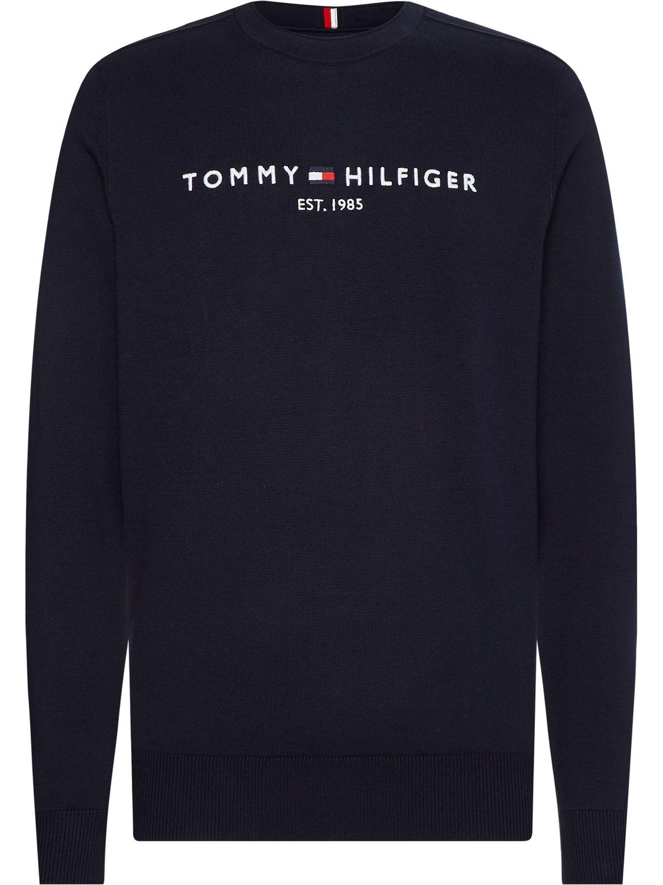 Sweater C-Neck Big Logo Azul Tommy Hilfiger-0