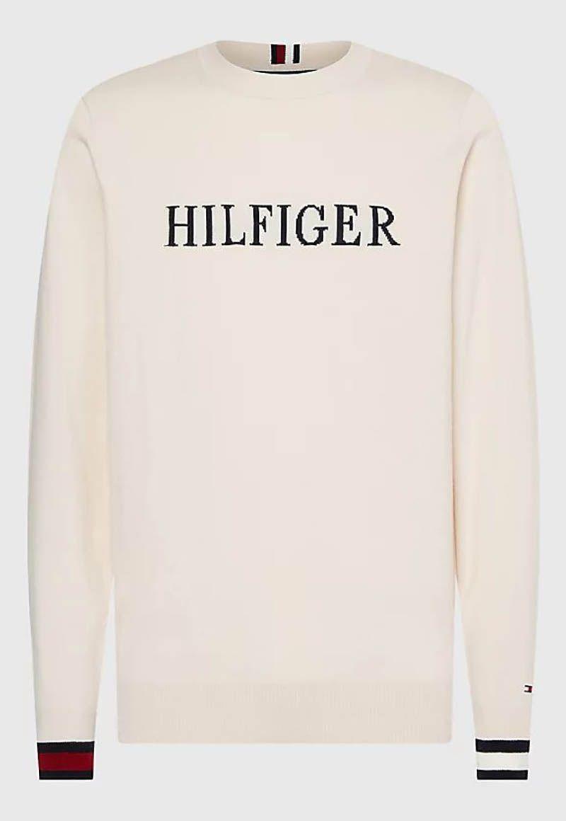 Sweater Heritage Logo Blanco Tommy Hilfiger-4