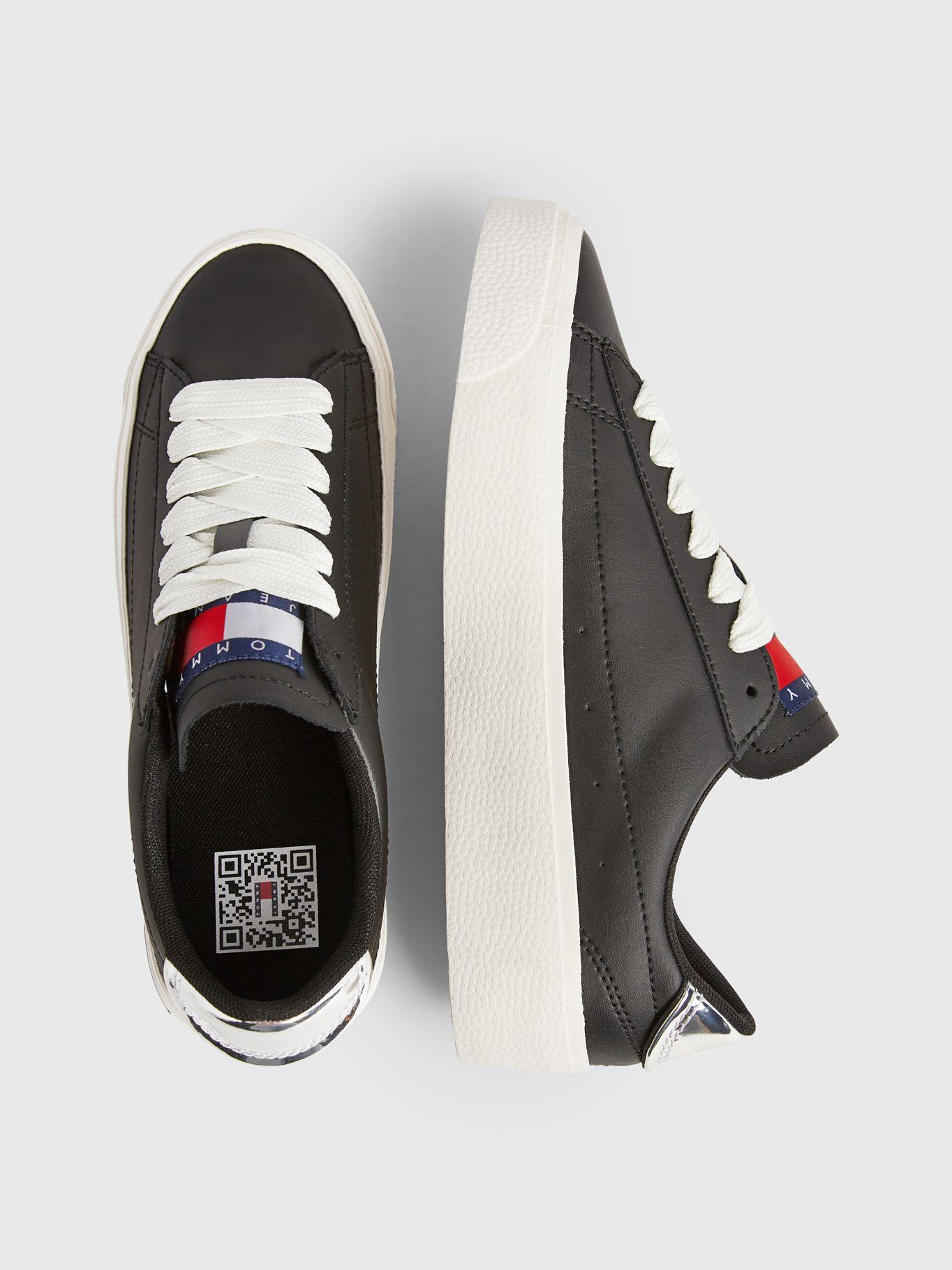 Zapatillas Cuero Con Plataforma Negro Tommy Hilfiger-3