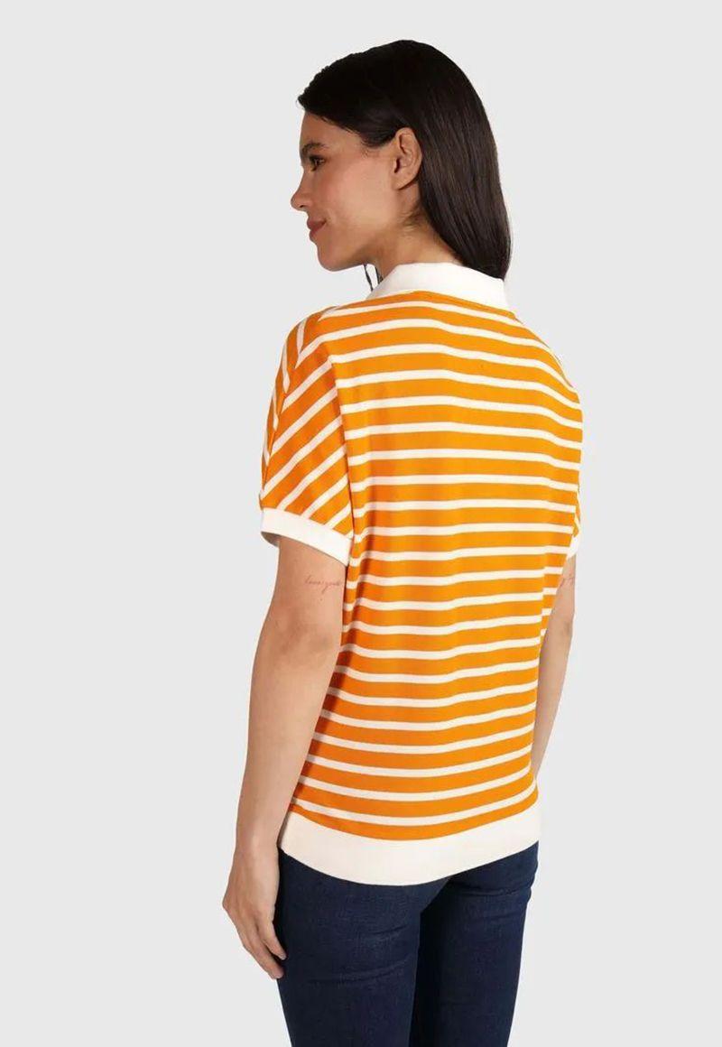 Polo y Diseño A Rayas Naranjo Tommy Hilfiger-2