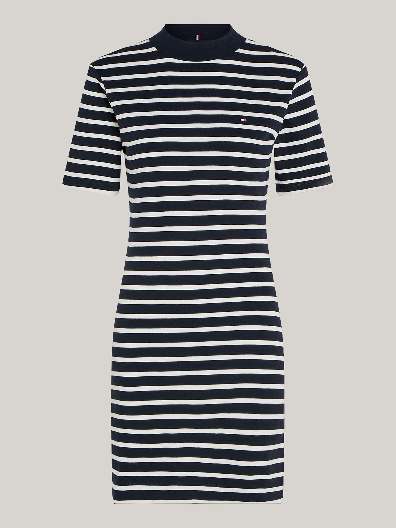 Vestido Con Diseño De Rayas Azul Tommy Hilfiger-4