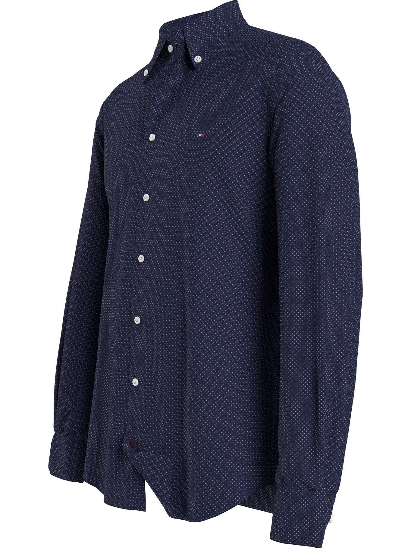 Camisa Th Flex Doot Print Azul Tommy Hilfiger-2