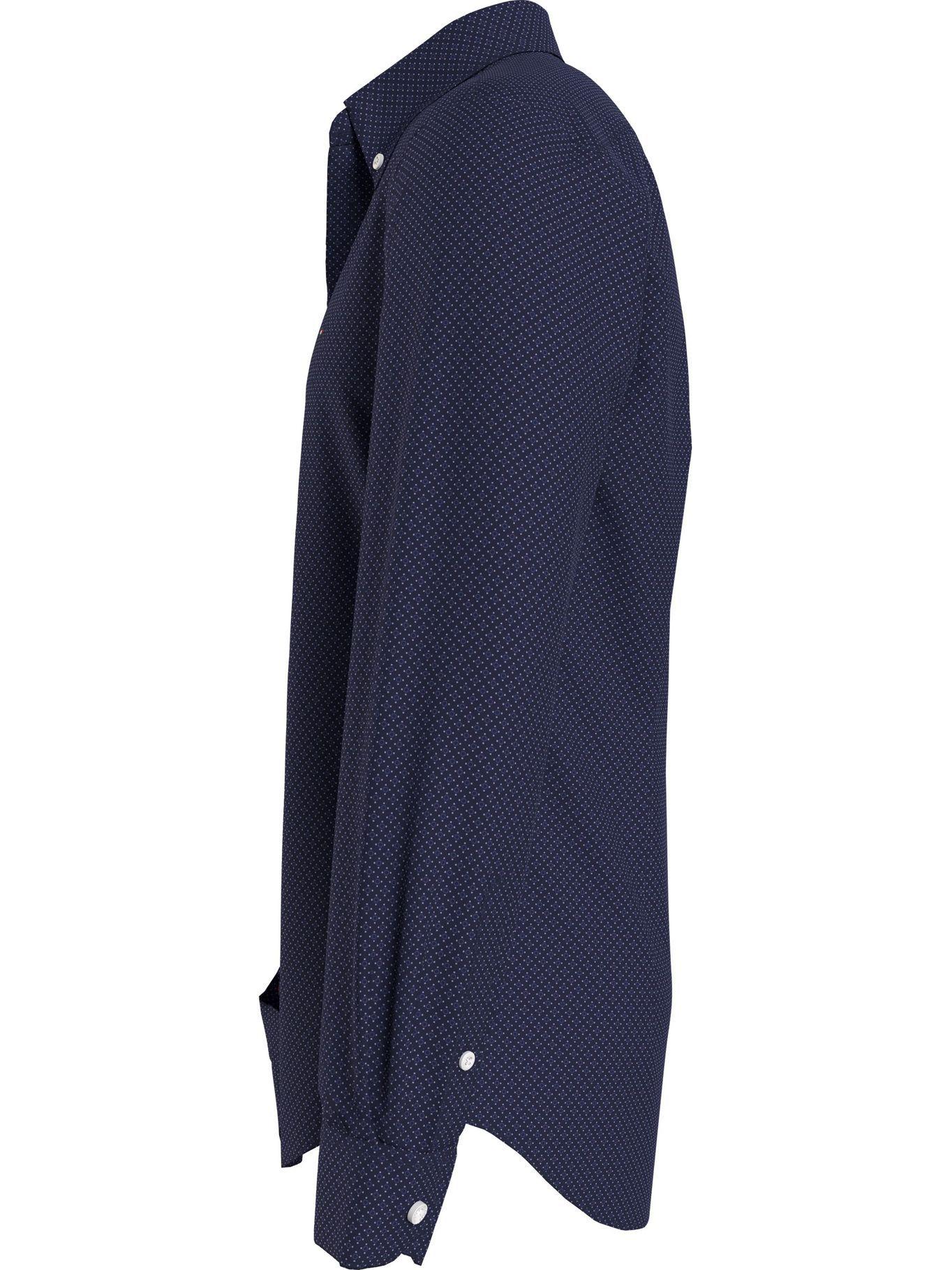 Camisa Th Flex Doot Print Azul Tommy Hilfiger-3