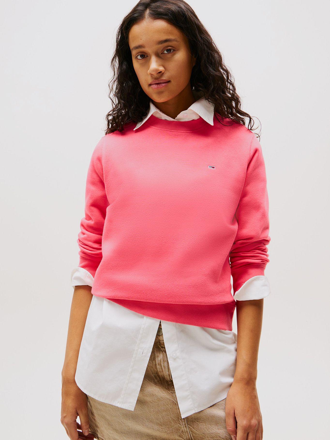 Polerón Flag Logo Con Parche Rosado Tommy Jeans-0