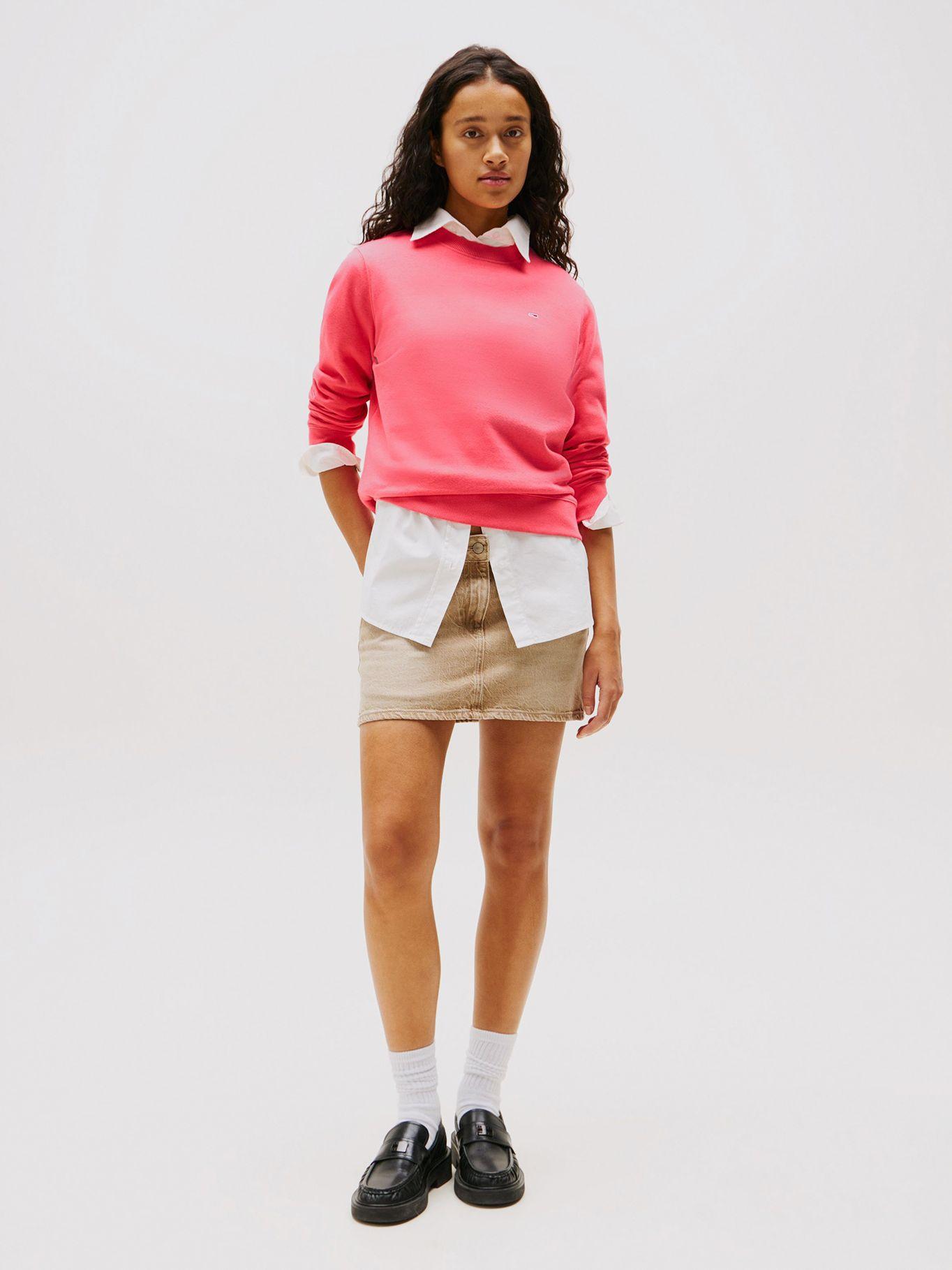 Polerón Flag Logo Con Parche Rosado Tommy Jeans-1