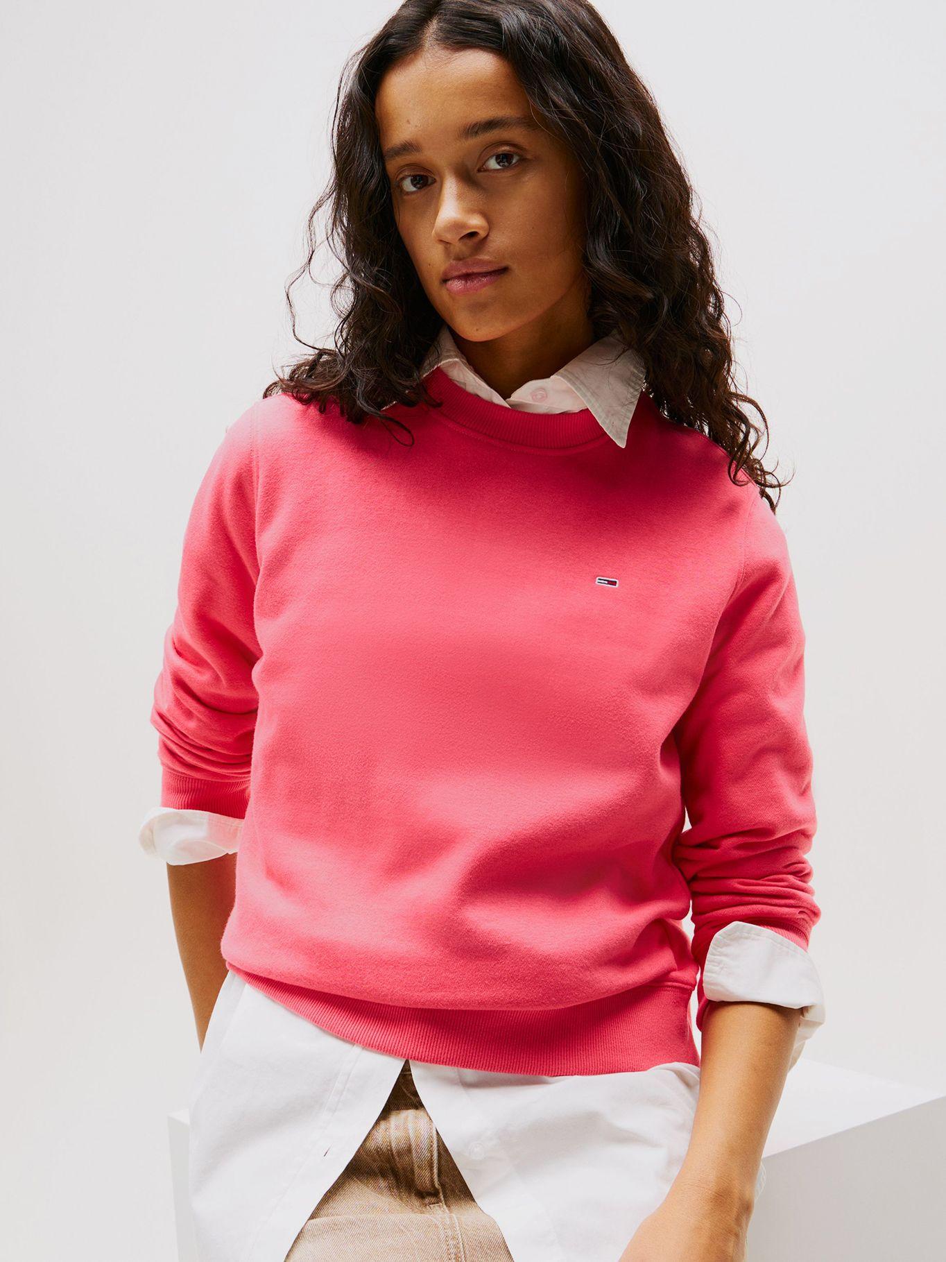 Polerón Flag Logo Con Parche Rosado Tommy Jeans-3