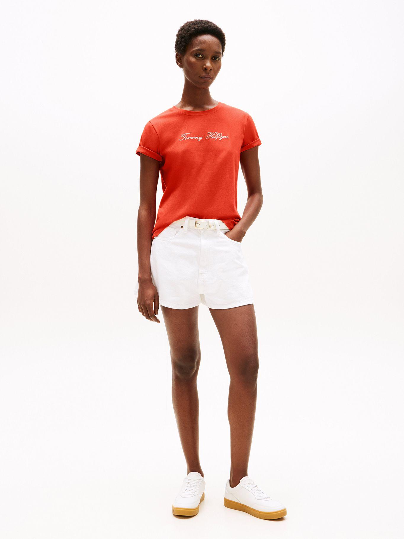 Polera Con Logo Bordado Naranjo SCX Tommy Hilfiger-1