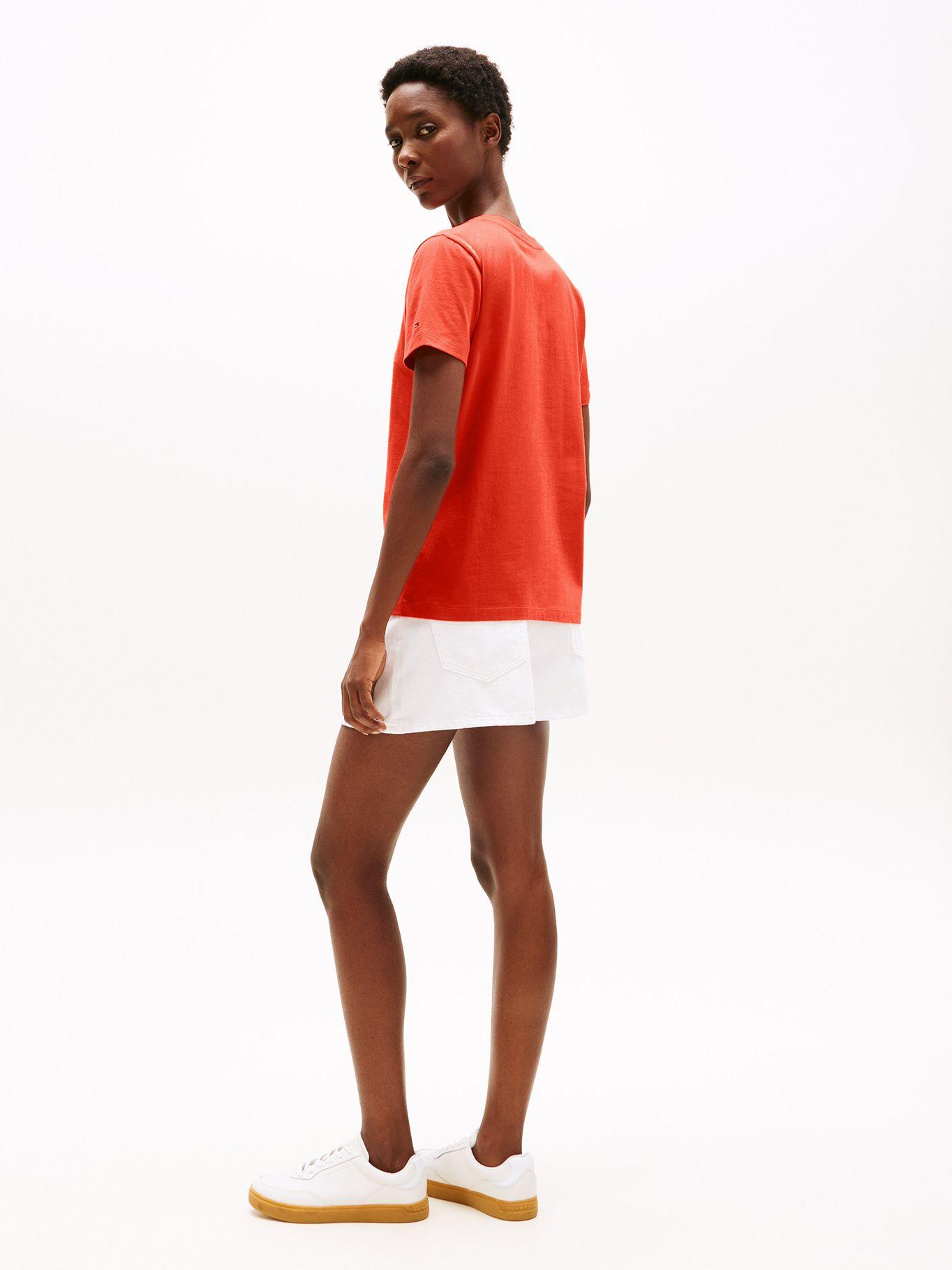 Polera Con Logo Bordado Naranjo SCX Tommy Hilfiger-2