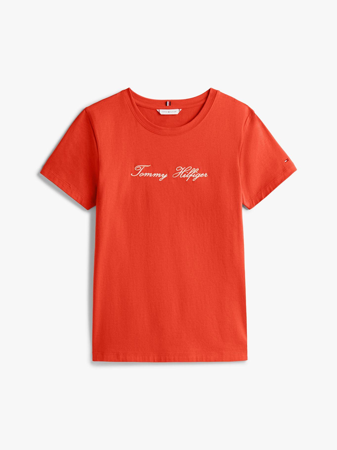 Polera Con Logo Bordado Naranjo SCX Tommy Hilfiger-4