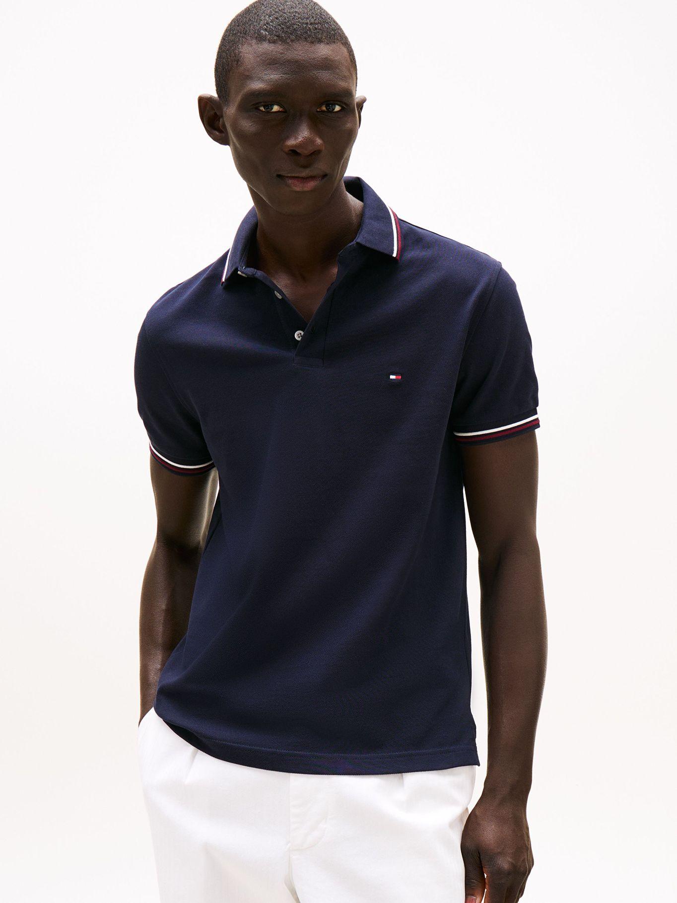 Polo  Ribetes Tipped Slim Fit Azul DW5 Tommy Hilfiger-0