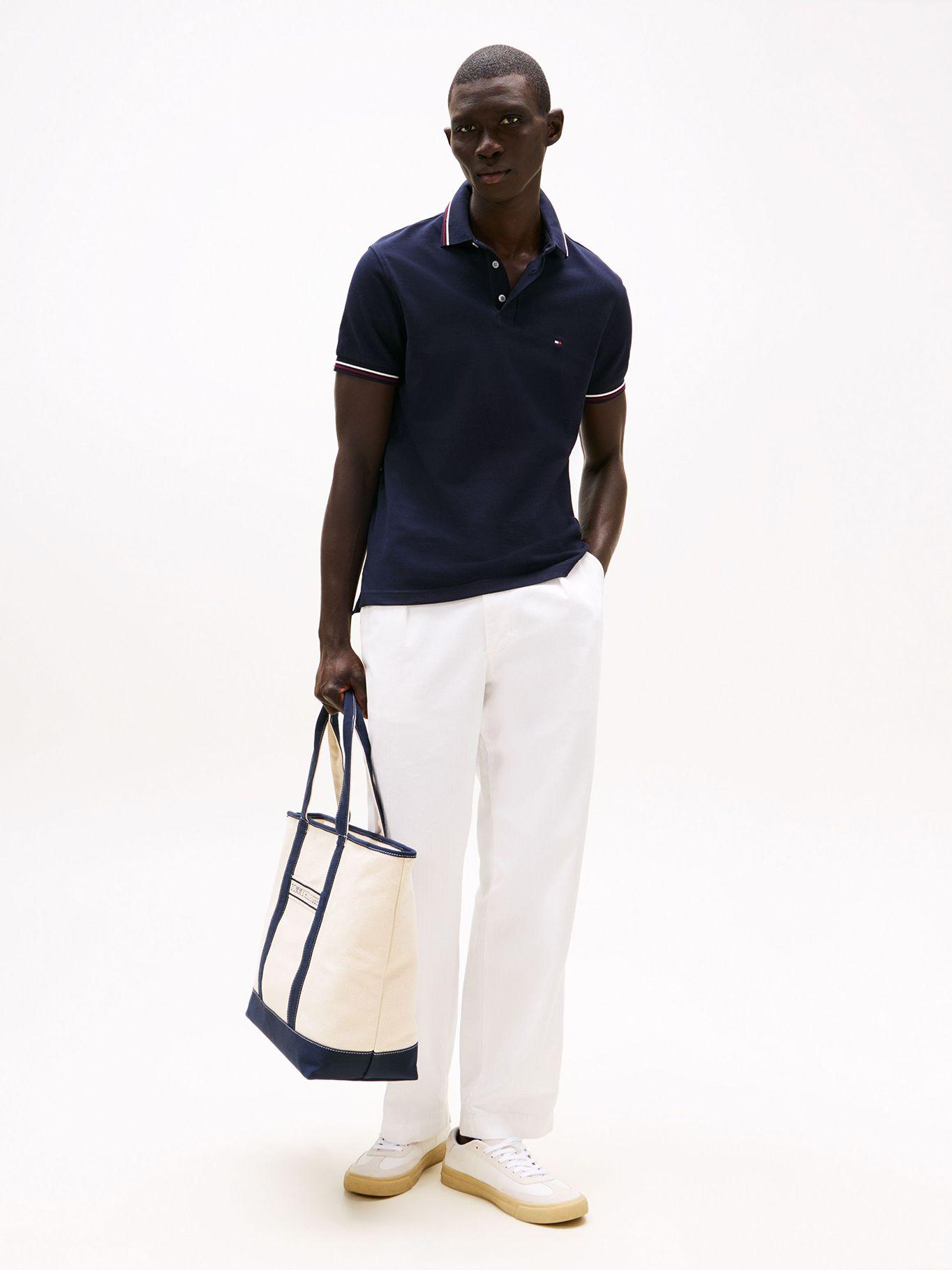 Polo  Ribetes Tipped Slim Fit Azul DW5 Tommy Hilfiger-1