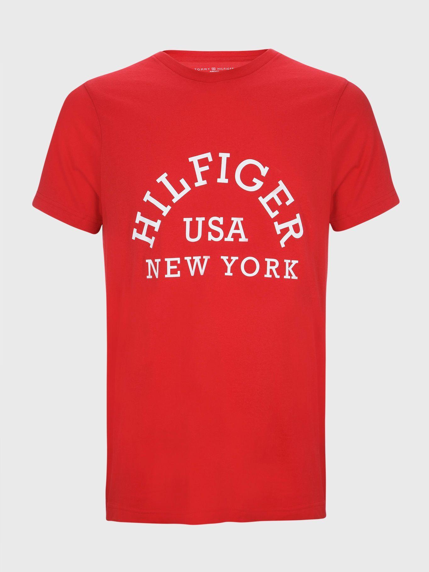 Top Pijama C-Neck Rojo Tommy Hilfiger E2-1