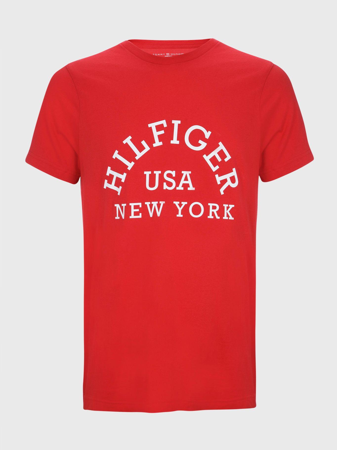 Top Pijama C-Neck Rojo Tommy Hilfiger E2-0