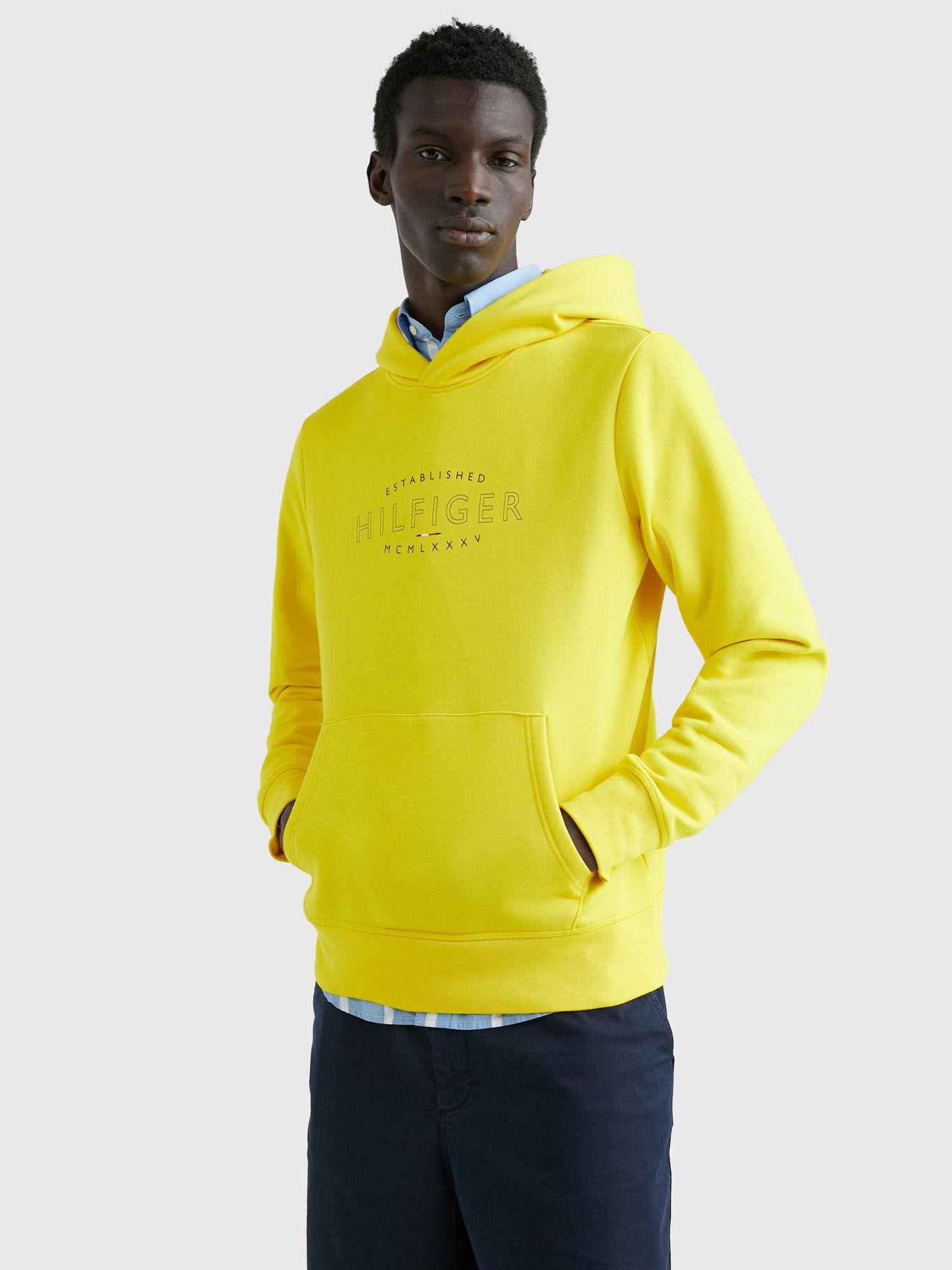 Polerón Hoodie Curve Logo Amarillo Tommy Hilfiger-0