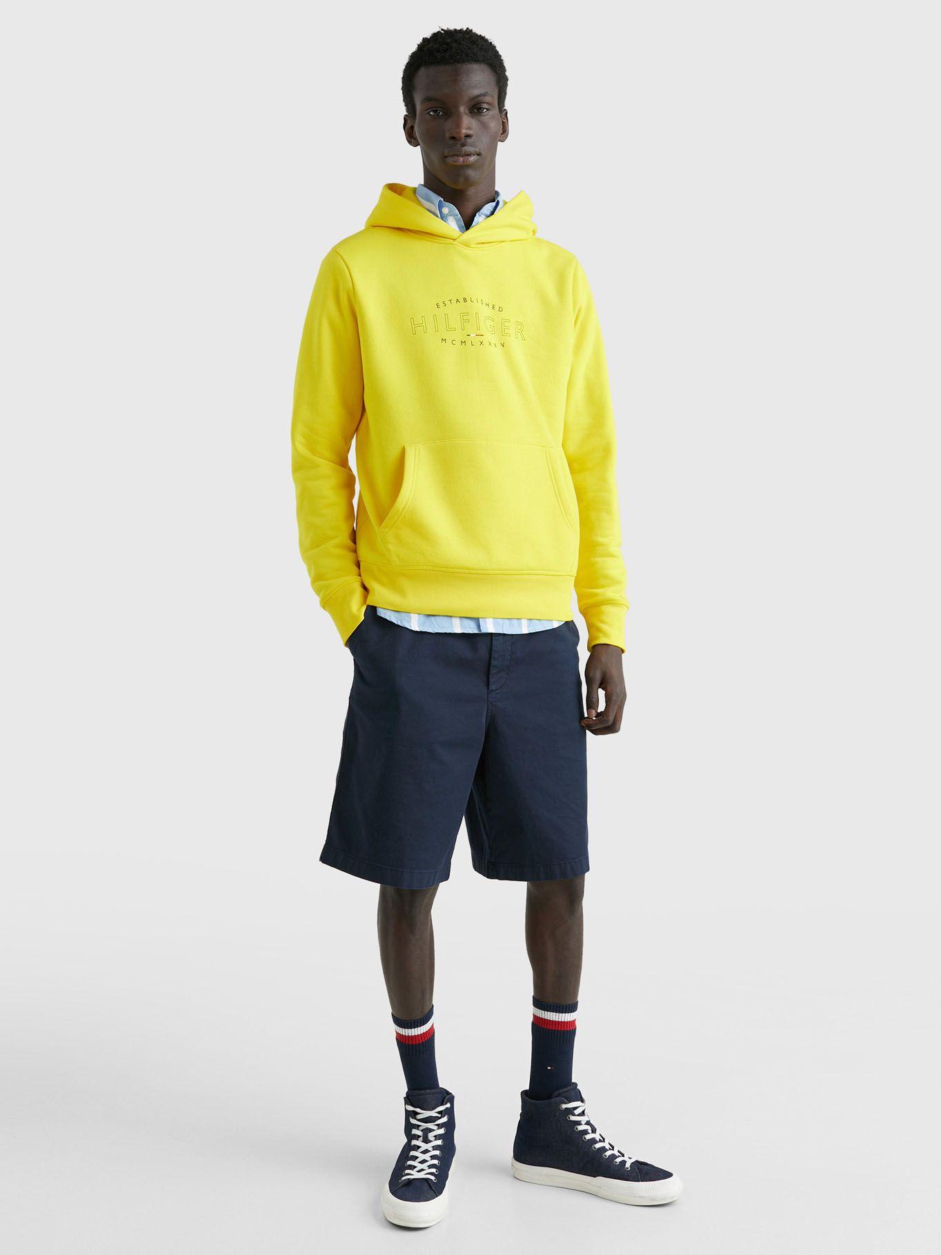 Polerón Hoodie Curve Logo Amarillo Tommy Hilfiger-1