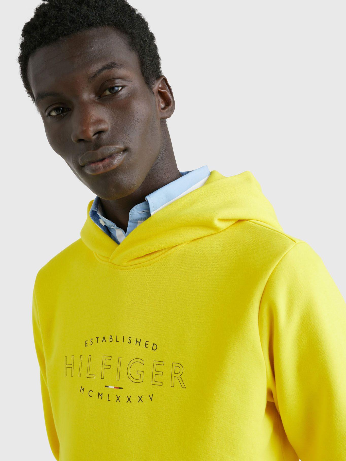 Polerón Hoodie Curve Logo Amarillo Tommy Hilfiger-3