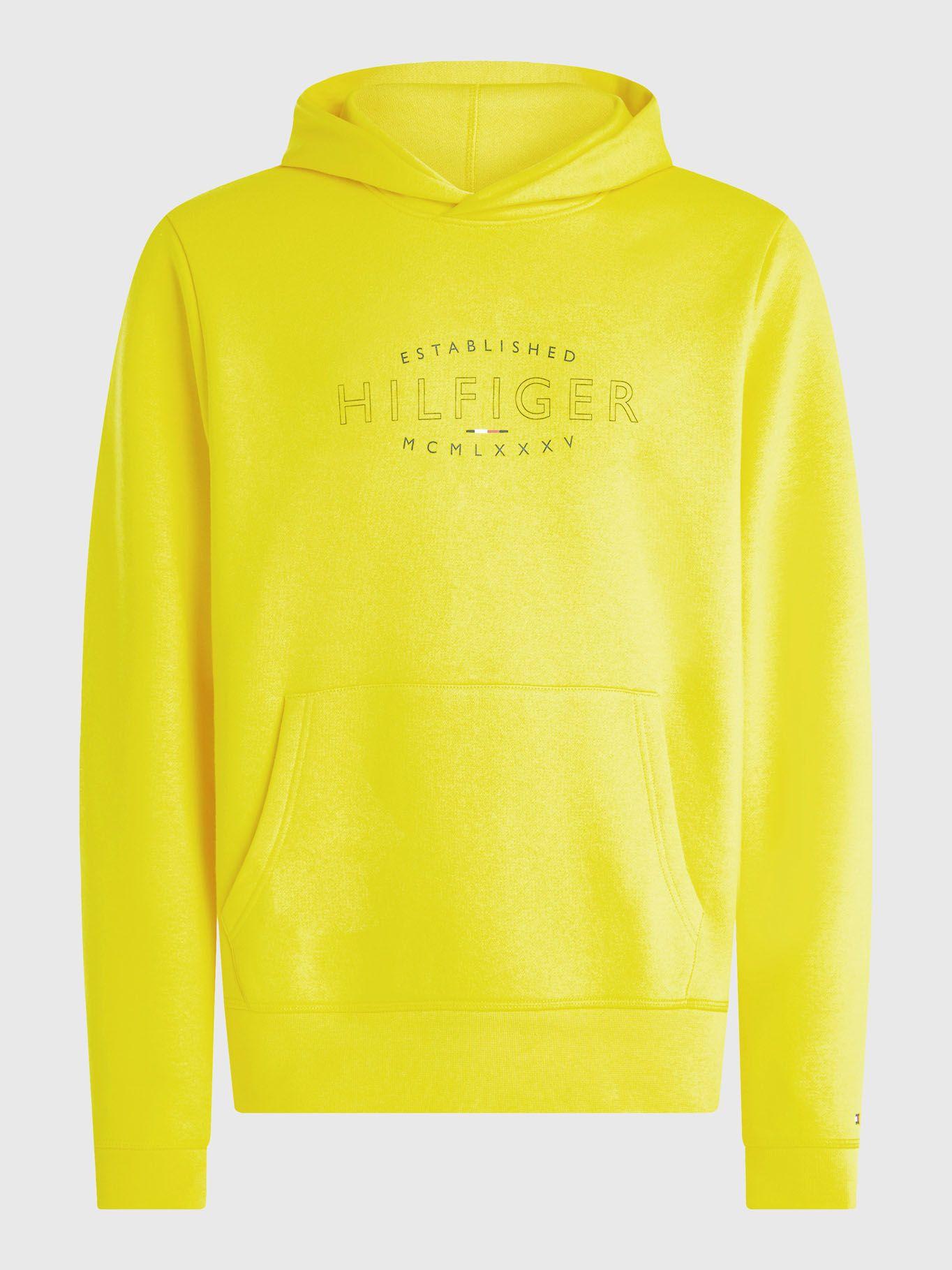 Polerón Hoodie Curve Logo Amarillo Tommy Hilfiger-4