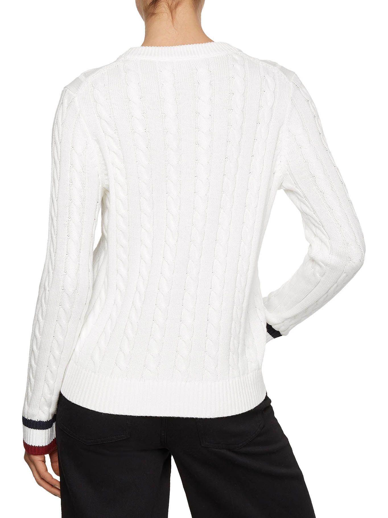 Sweater Tejido Cable C-Neck Blanco Tommy Hilfiger-1
