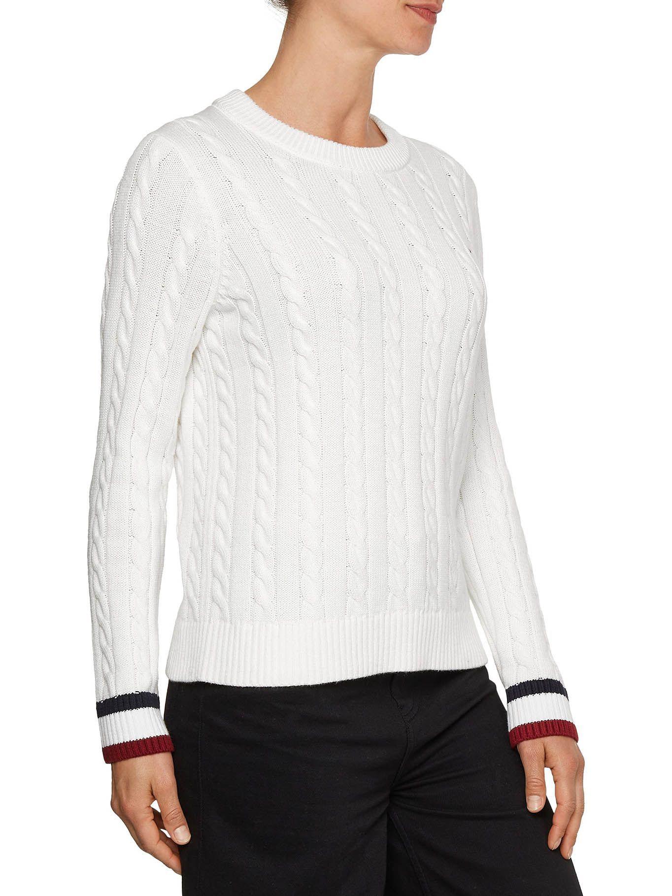 Sweater Tejido Cable C-Neck Blanco Tommy Hilfiger-2